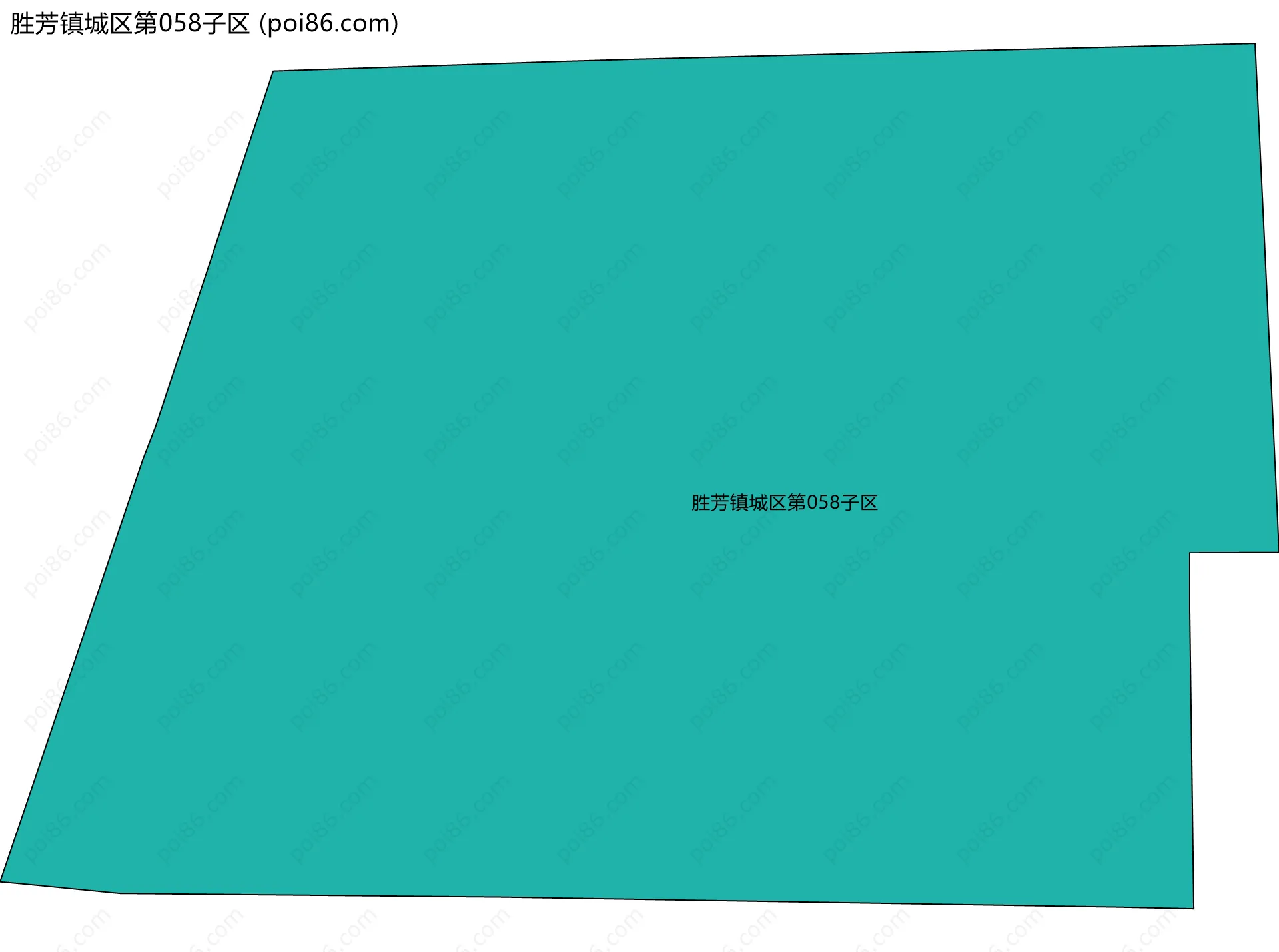 胜芳镇城区第058子区边界地图