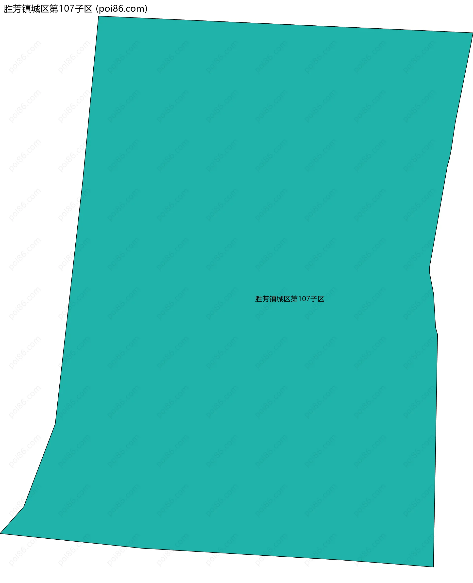 胜芳镇城区第107子区边界地图
