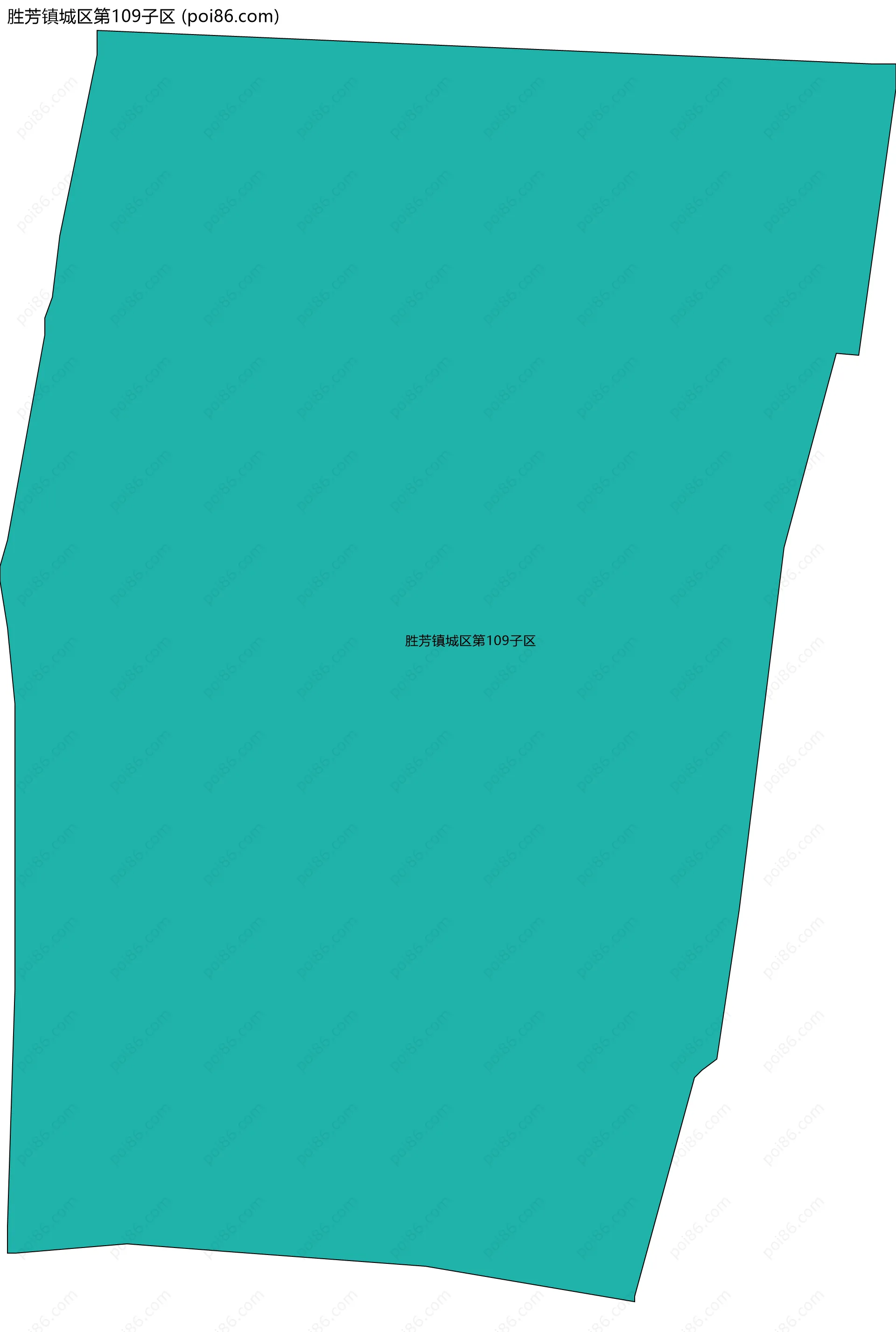 胜芳镇城区第109子区边界地图