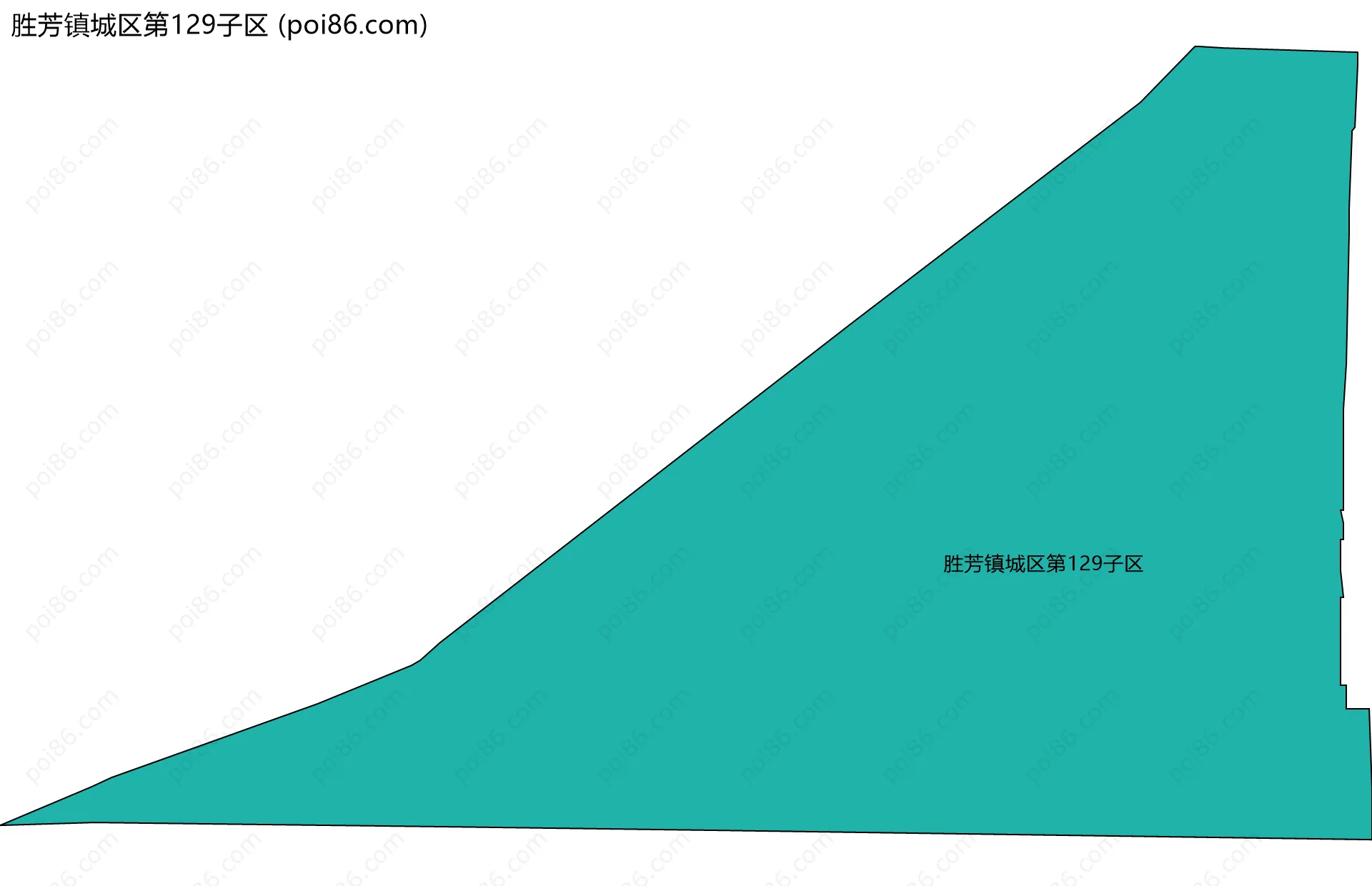 胜芳镇城区第129子区边界地图