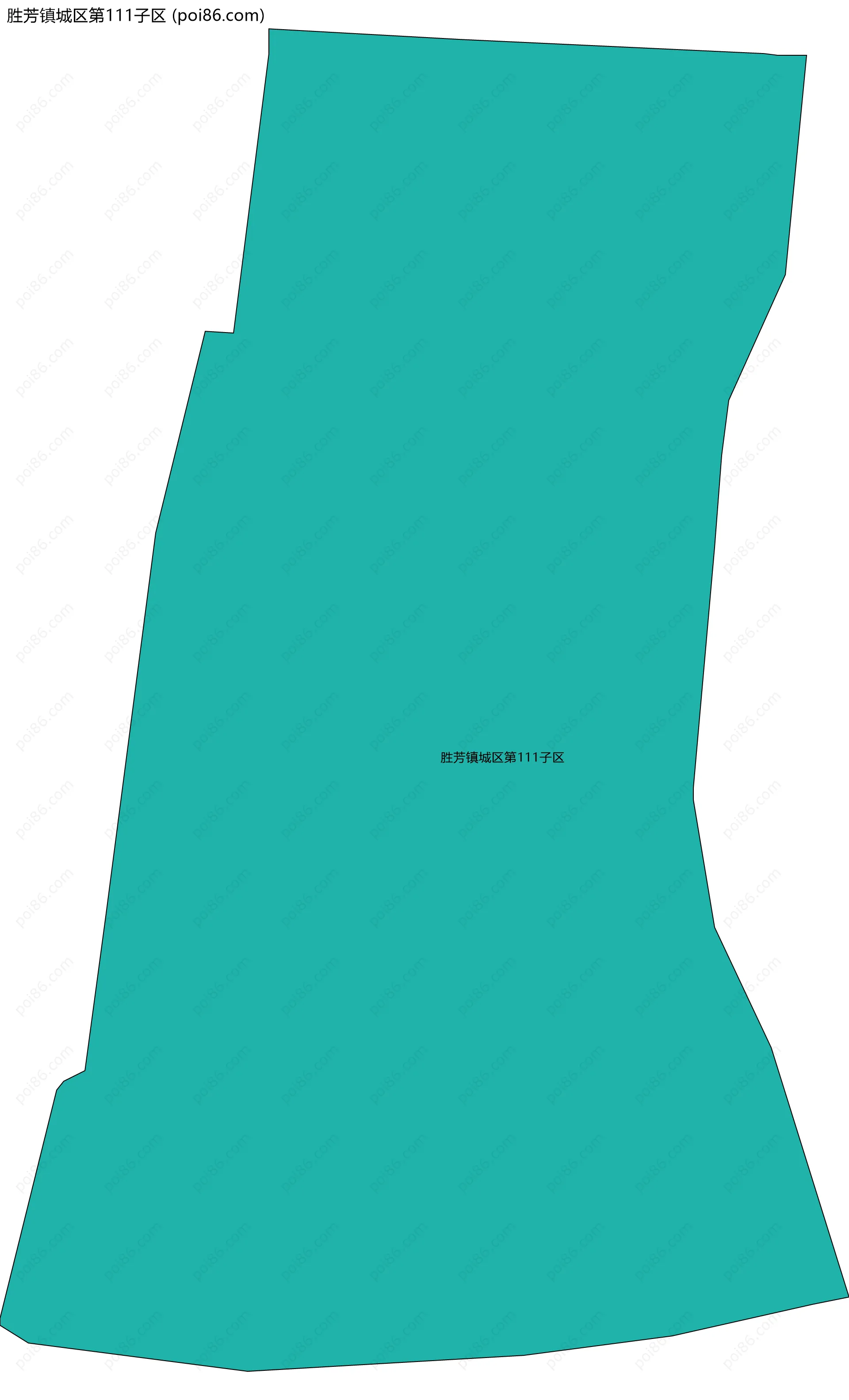 胜芳镇城区第111子区边界地图
