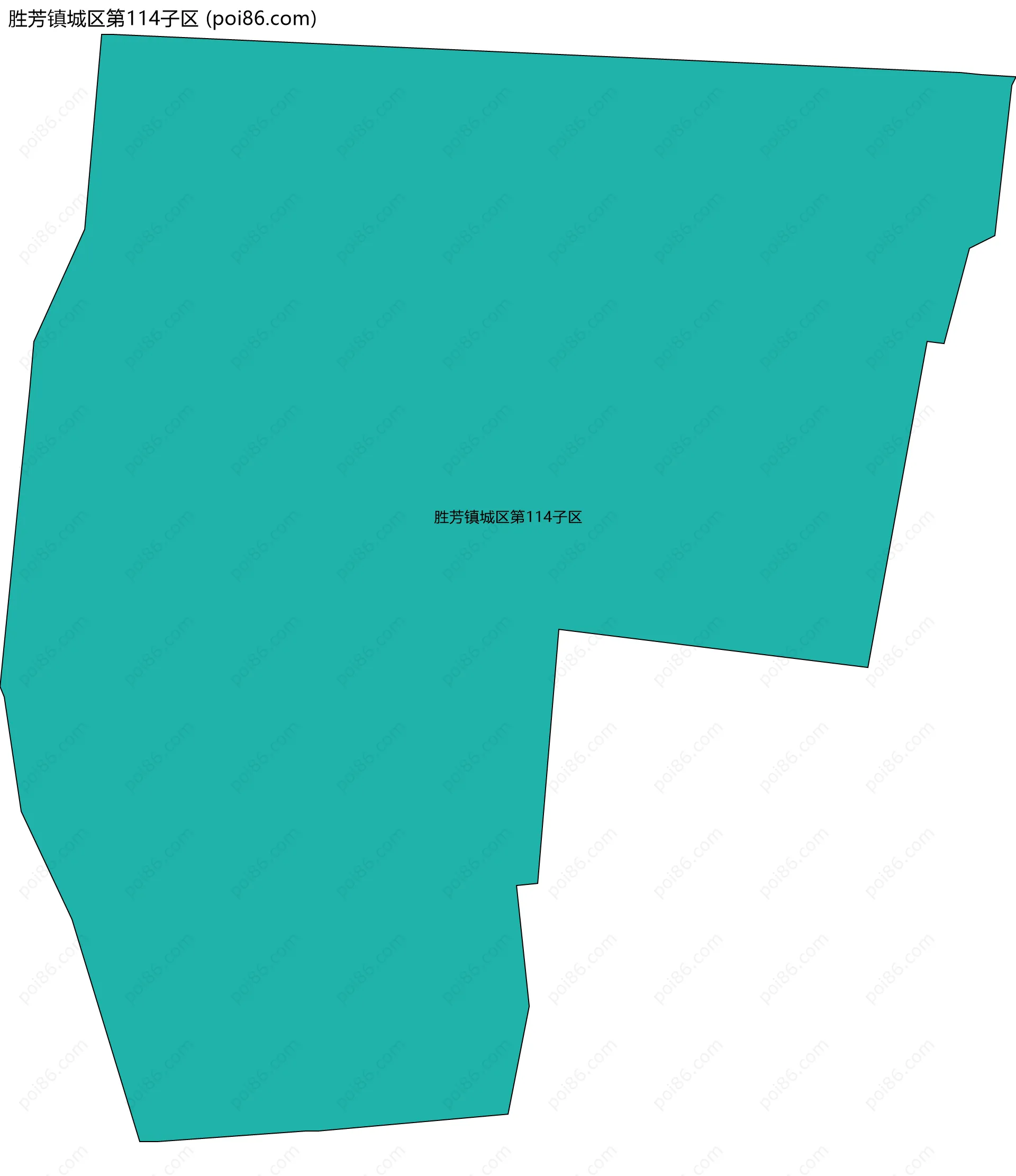 胜芳镇城区第114子区边界地图