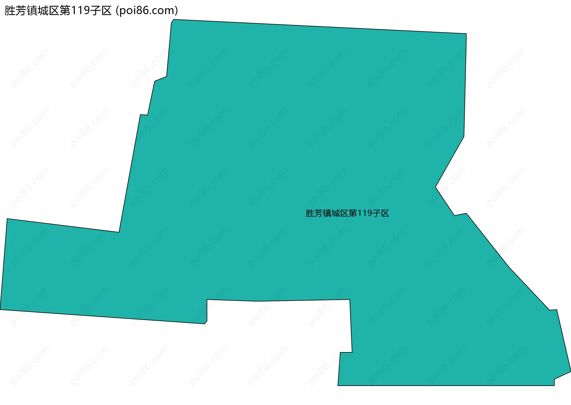 胜芳镇城区第119子区边界地图
