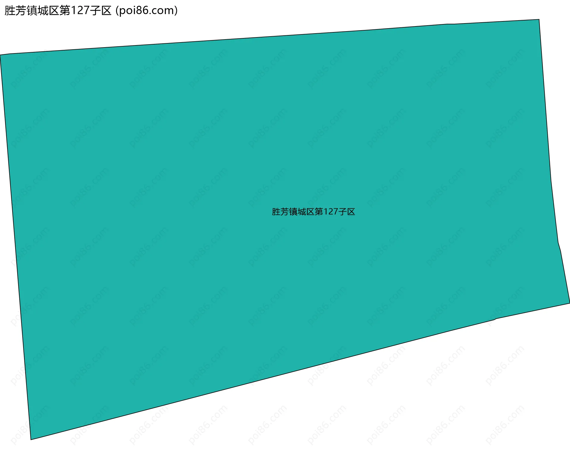 胜芳镇城区第127子区边界地图