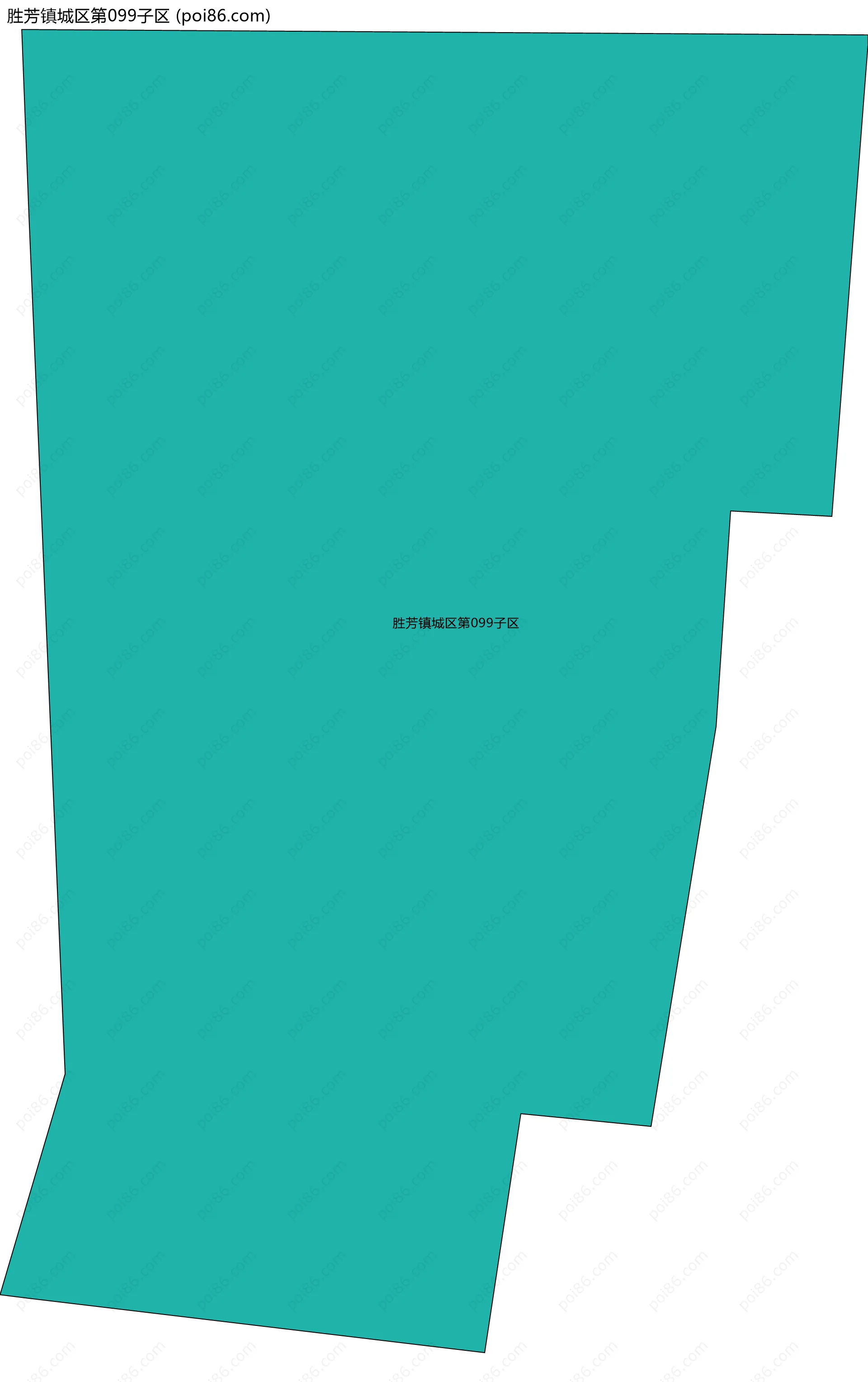 胜芳镇城区第099子区边界地图