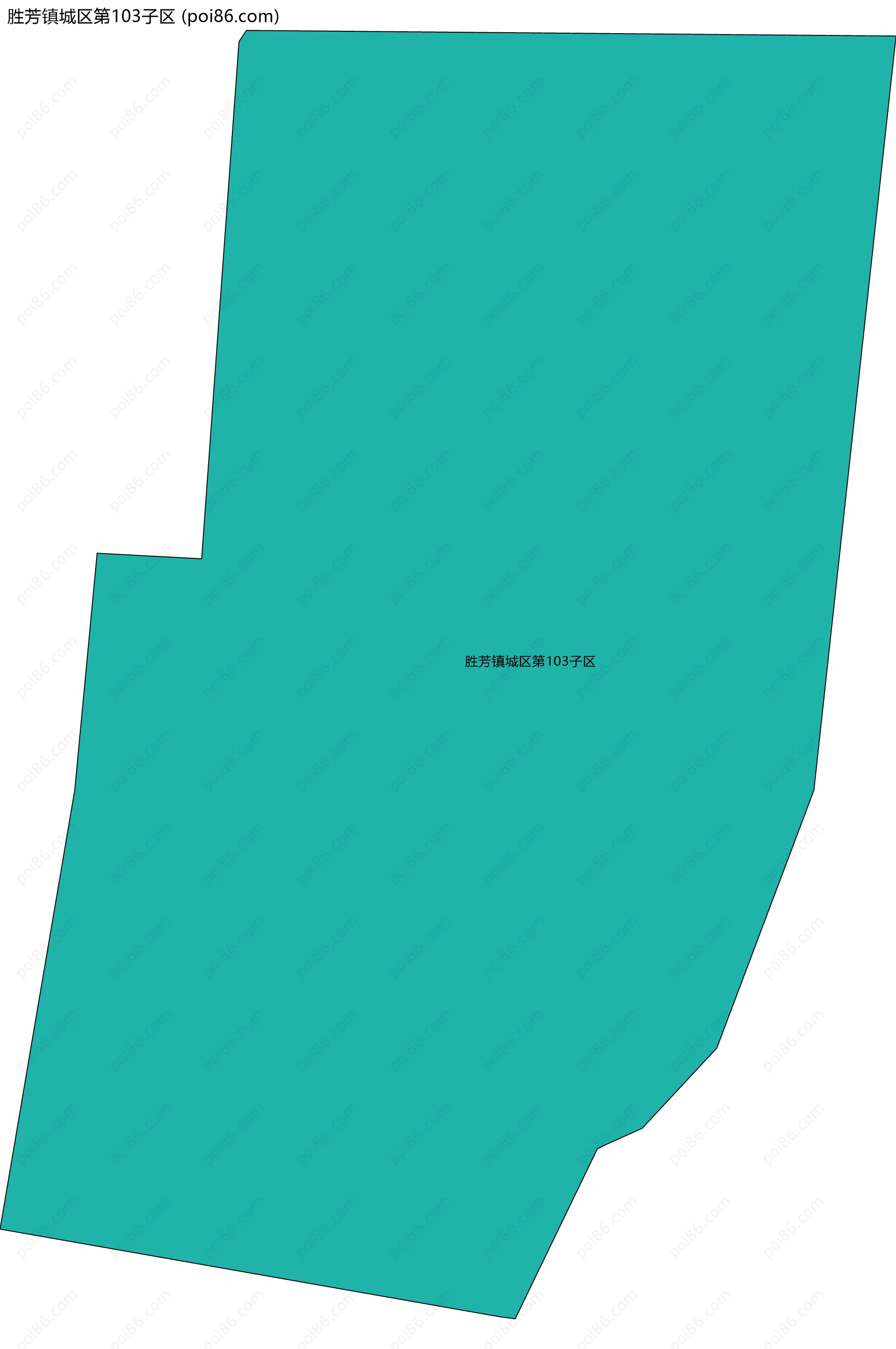 胜芳镇城区第103子区边界地图
