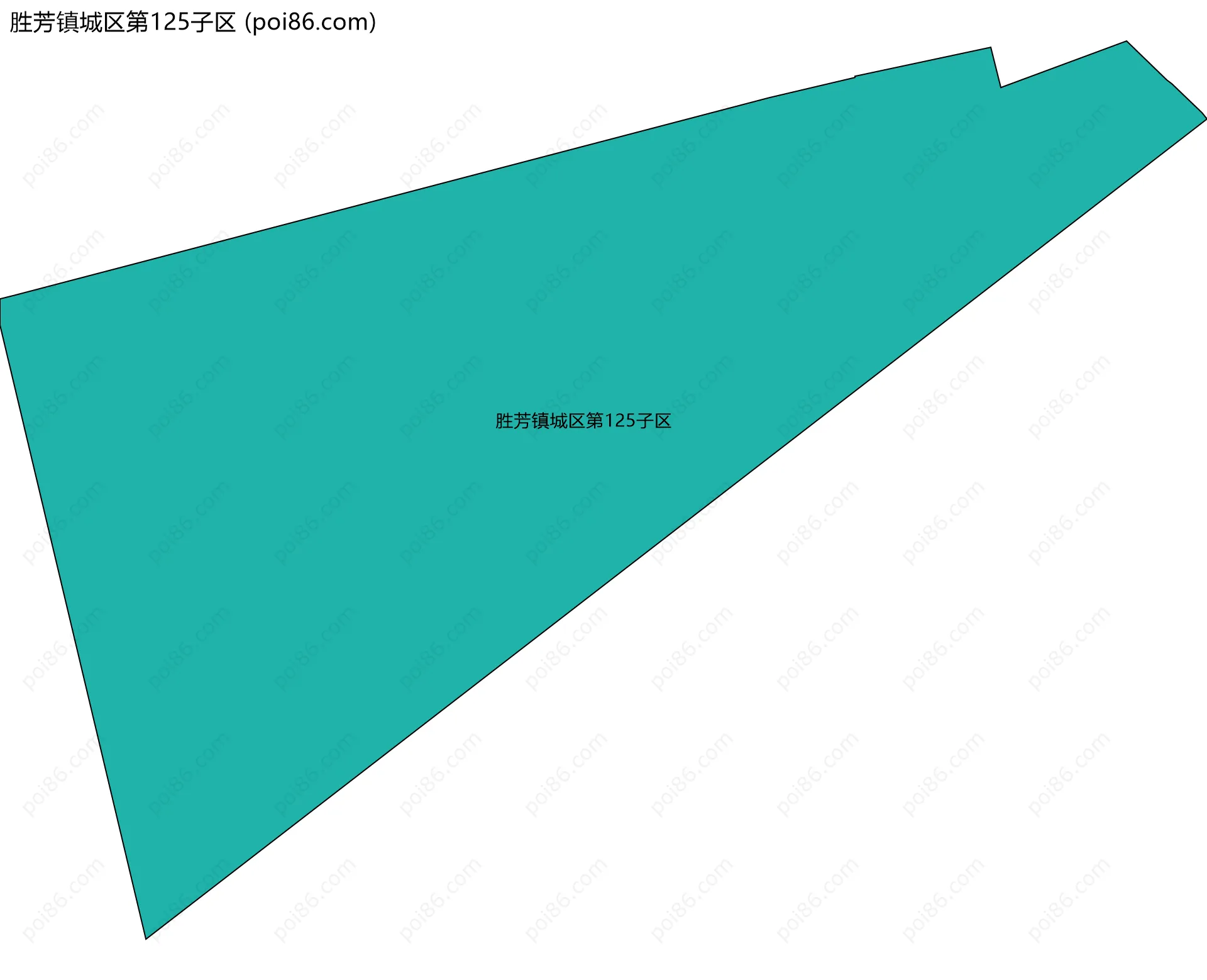 胜芳镇城区第125子区边界地图