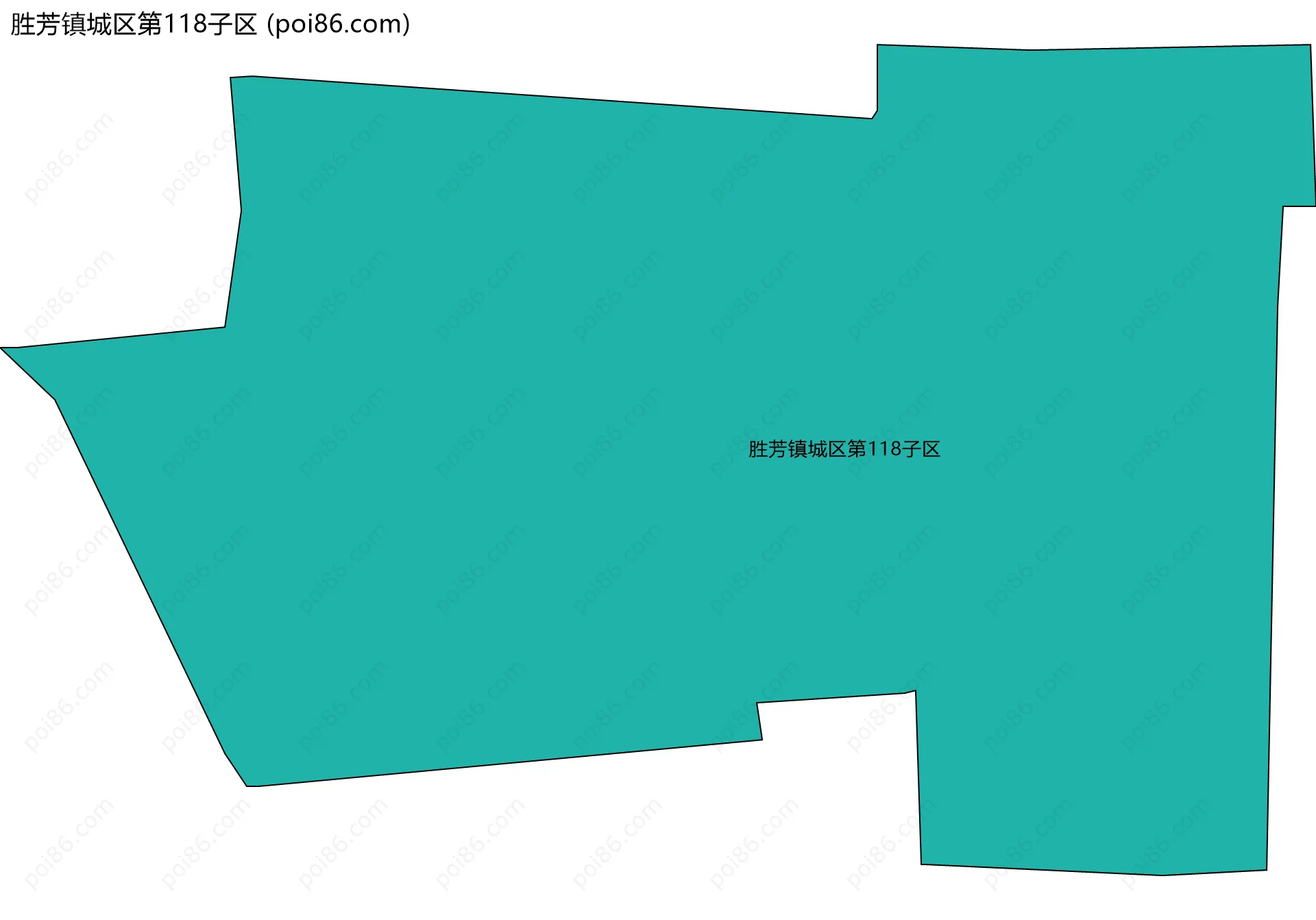 胜芳镇城区第118子区边界地图
