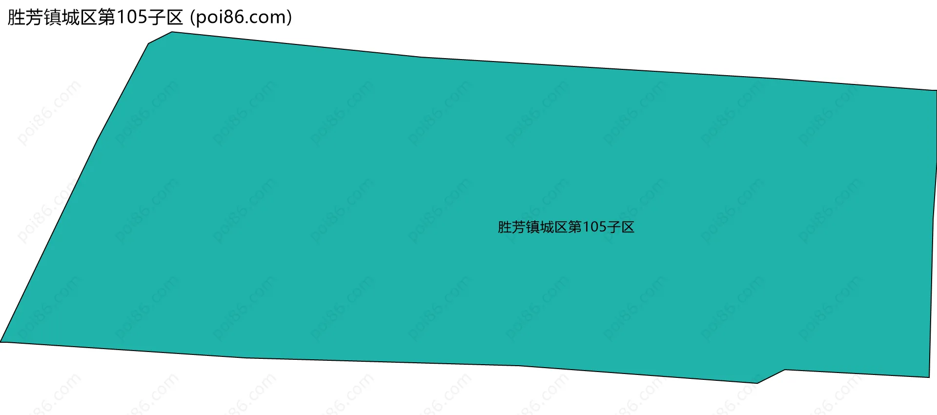 胜芳镇城区第105子区边界地图