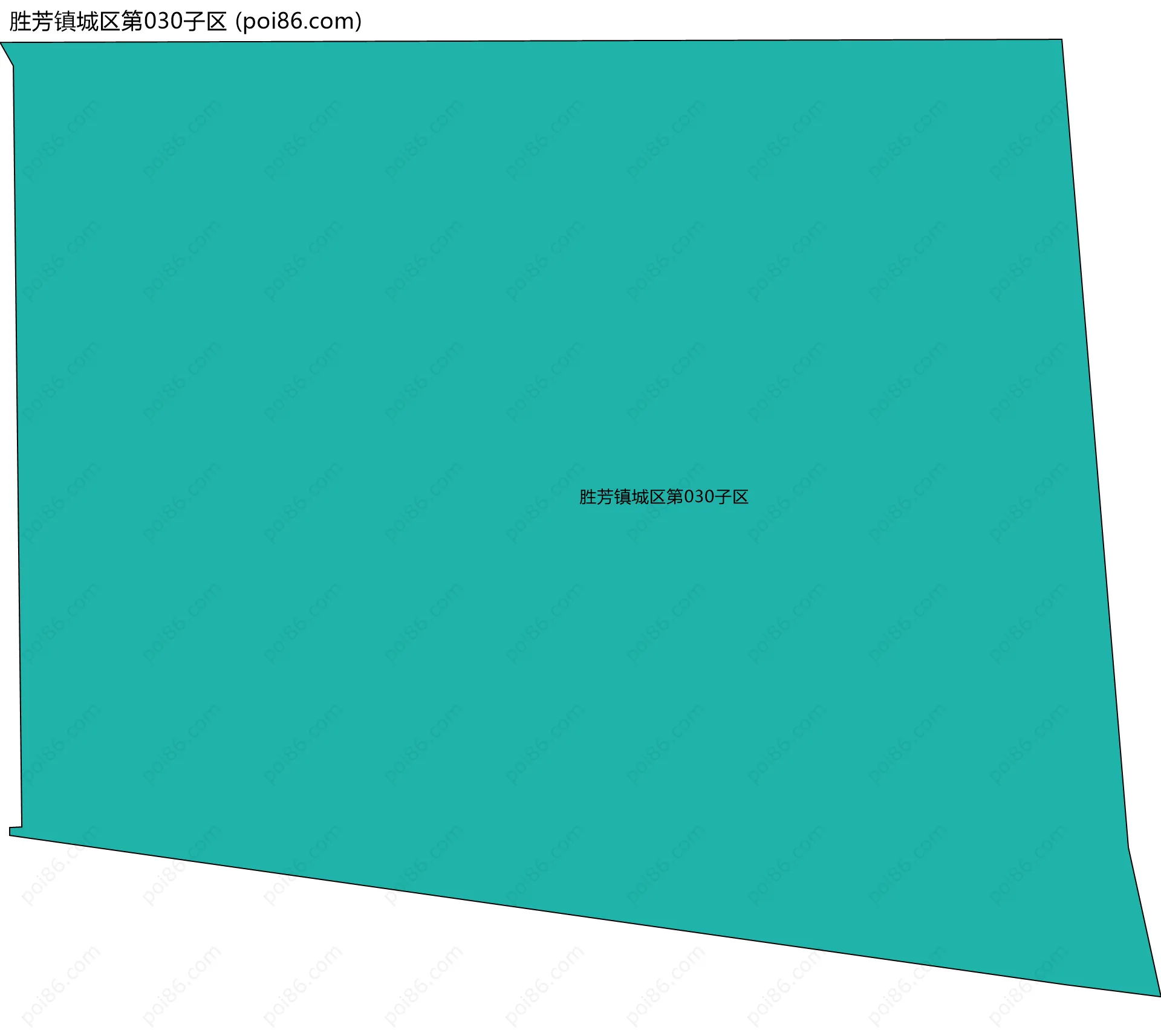 胜芳镇城区第030子区边界地图