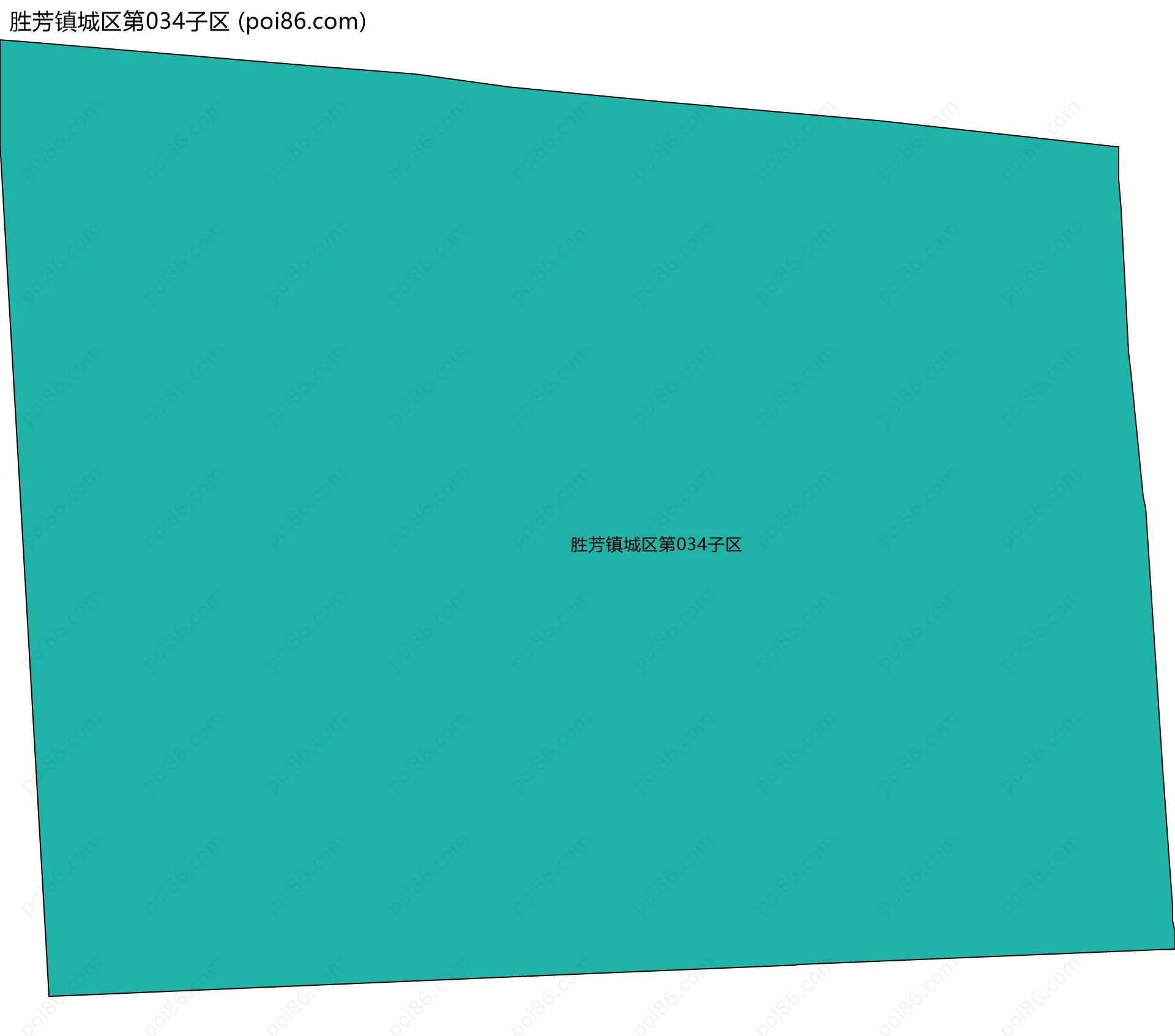 胜芳镇城区第034子区边界地图
