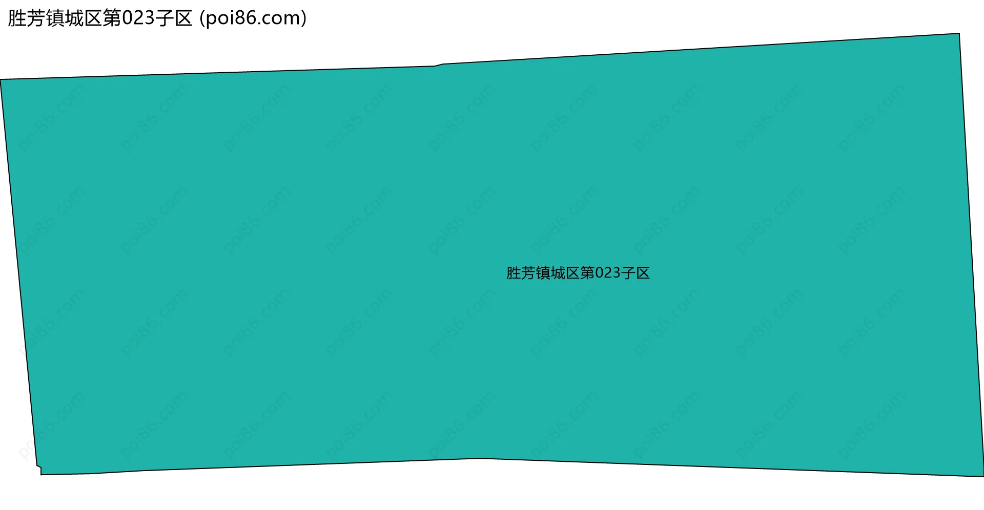 胜芳镇城区第023子区边界地图