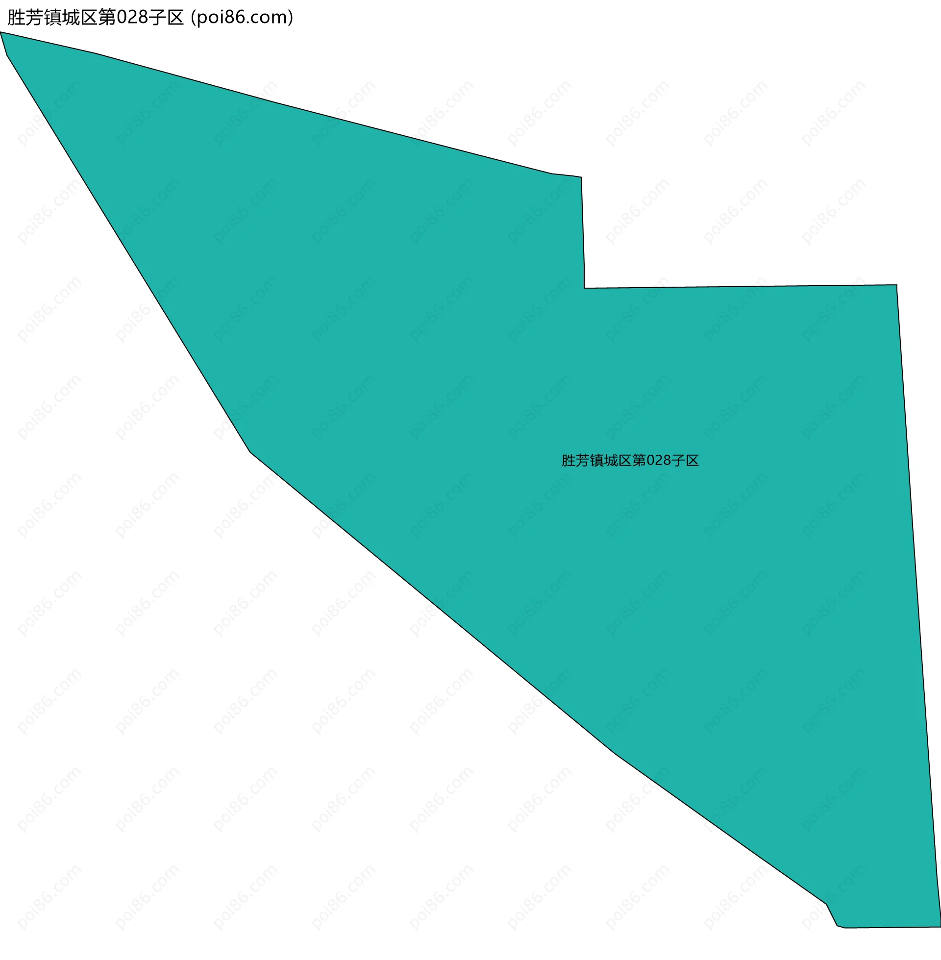 胜芳镇城区第028子区边界地图