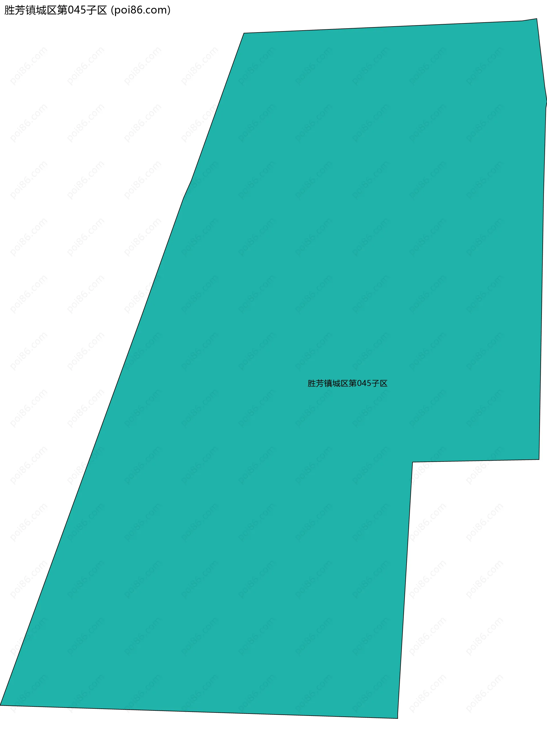 胜芳镇城区第045子区边界地图
