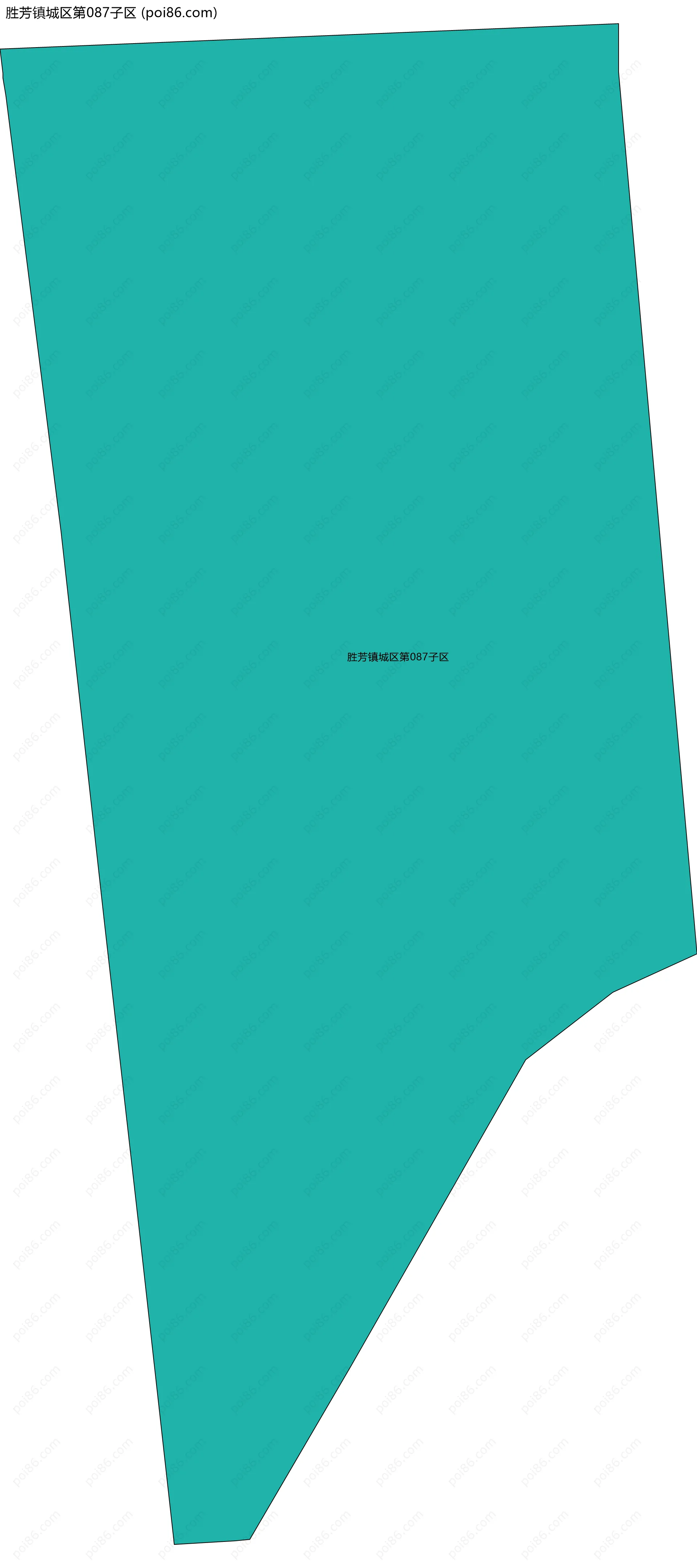 胜芳镇城区第087子区边界地图