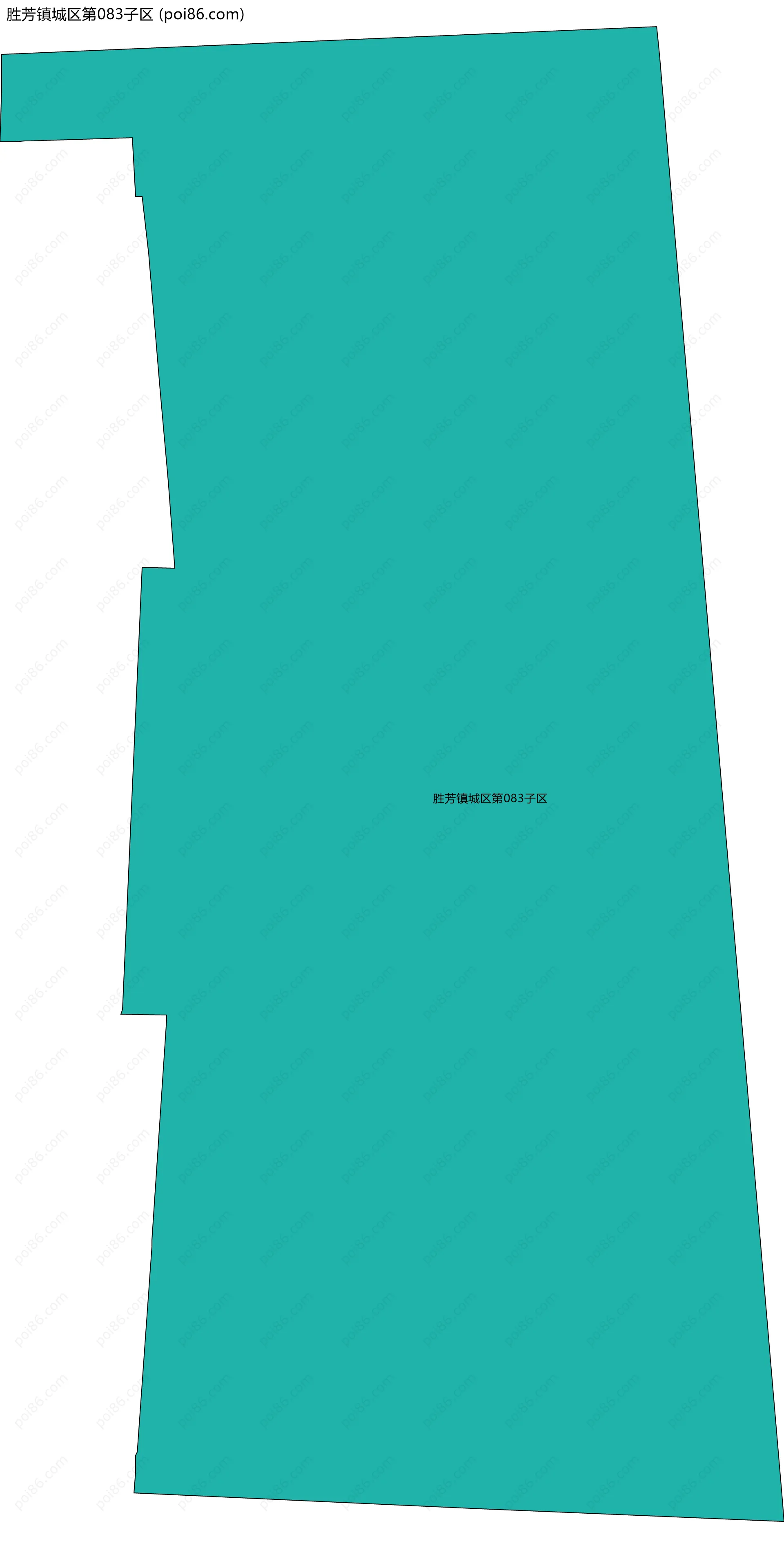 胜芳镇城区第083子区边界地图