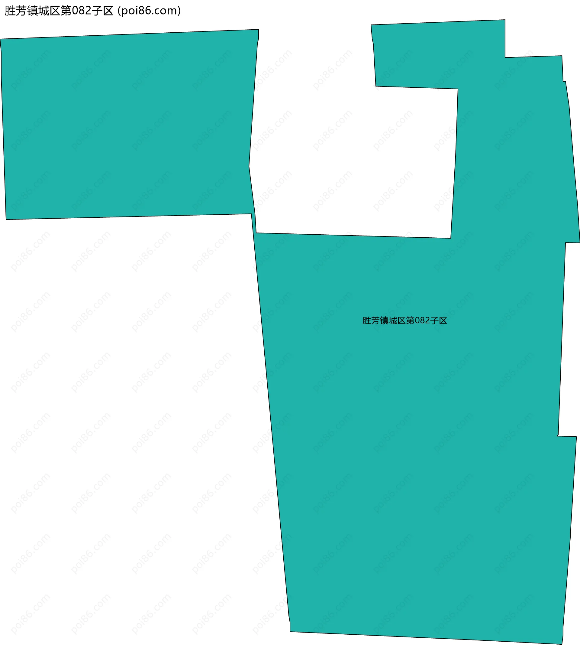 胜芳镇城区第082子区边界地图