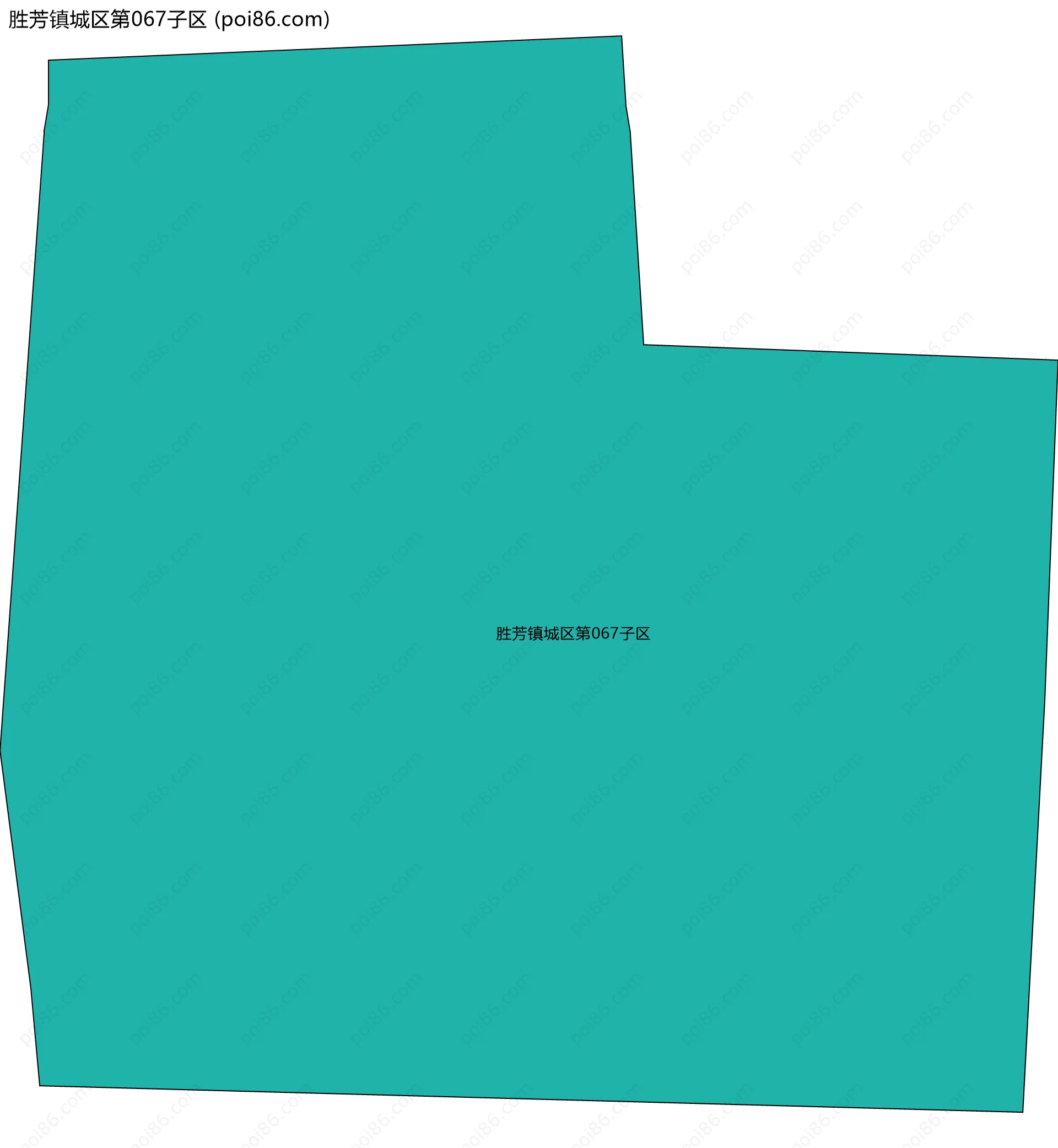 胜芳镇城区第067子区边界地图