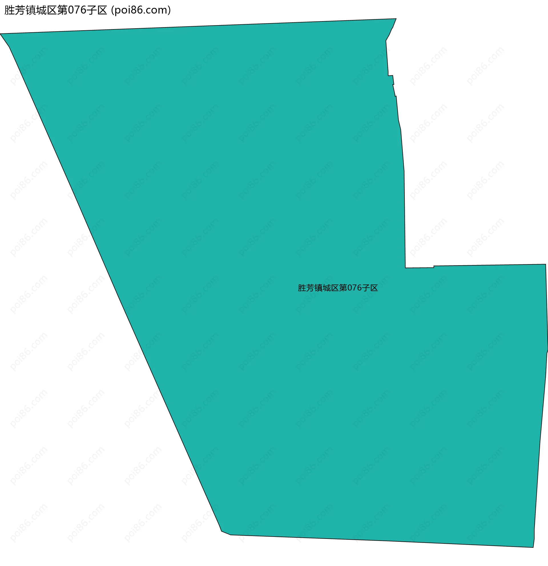 胜芳镇城区第076子区边界地图