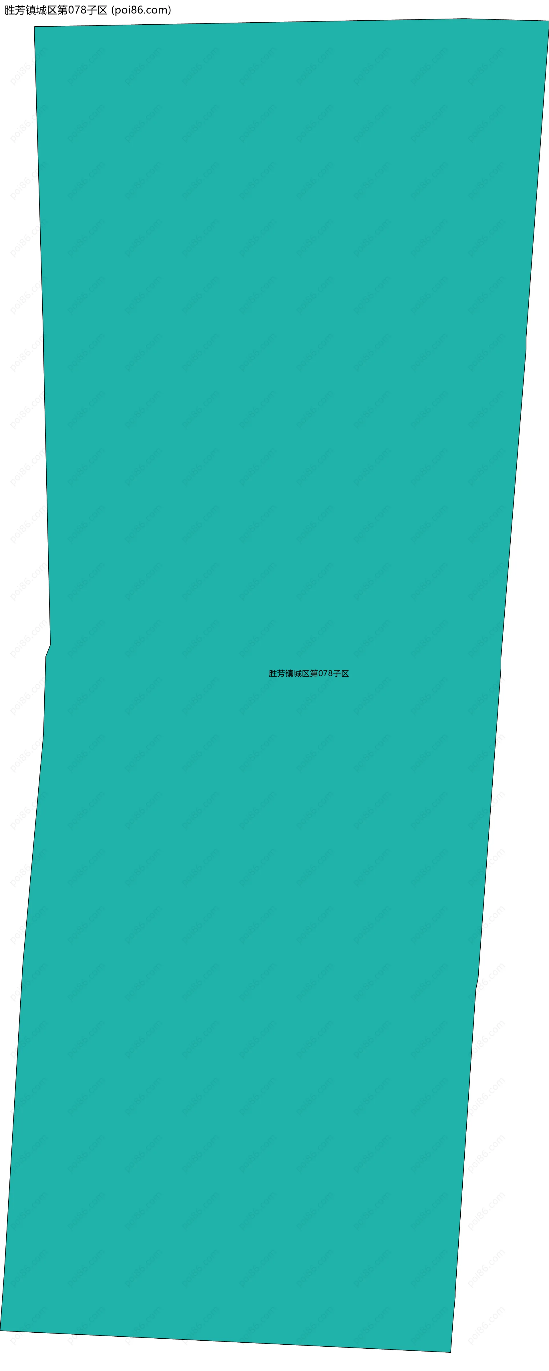 胜芳镇城区第078子区边界地图