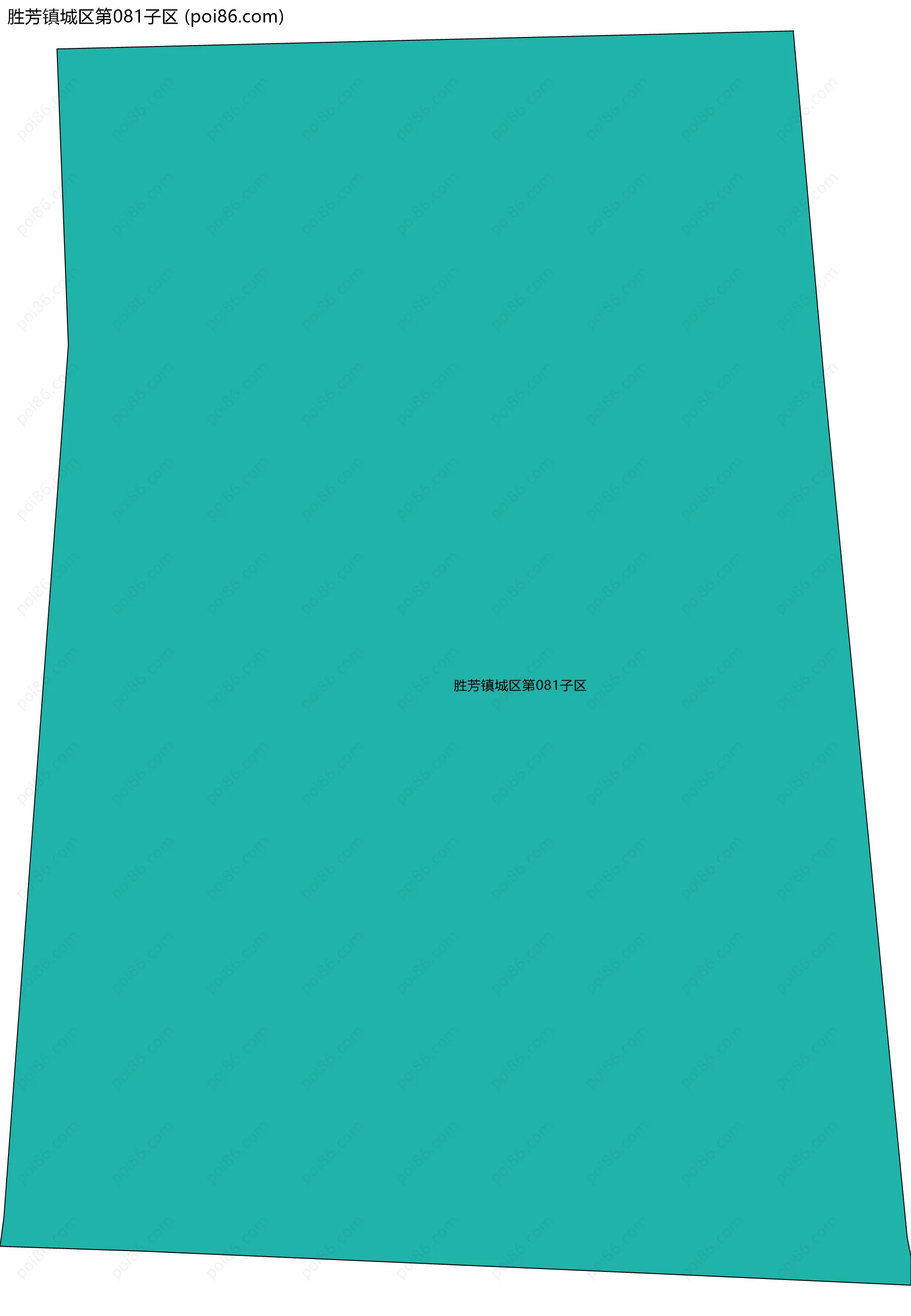 胜芳镇城区第081子区边界地图