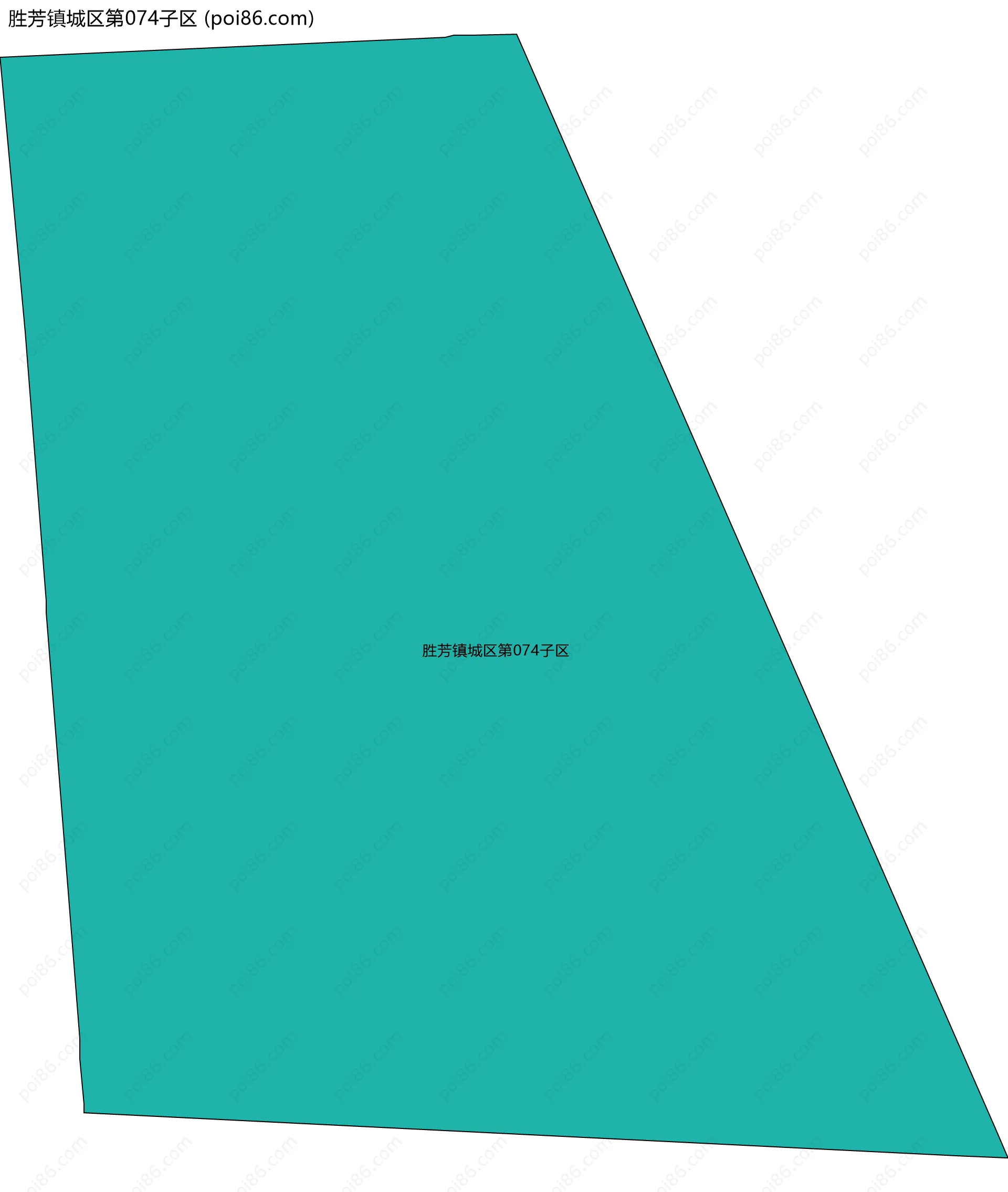 胜芳镇城区第074子区边界地图