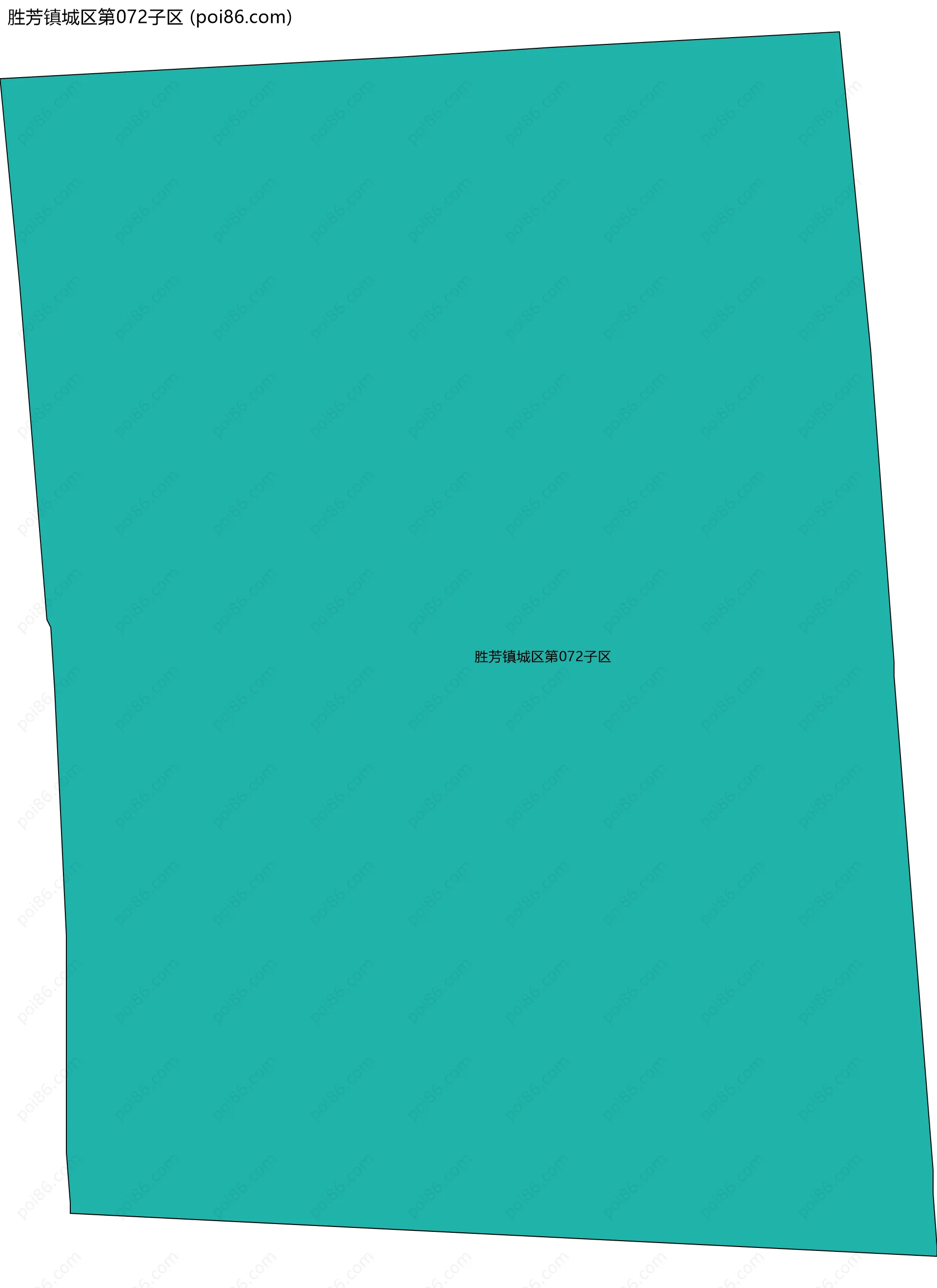 胜芳镇城区第072子区边界地图