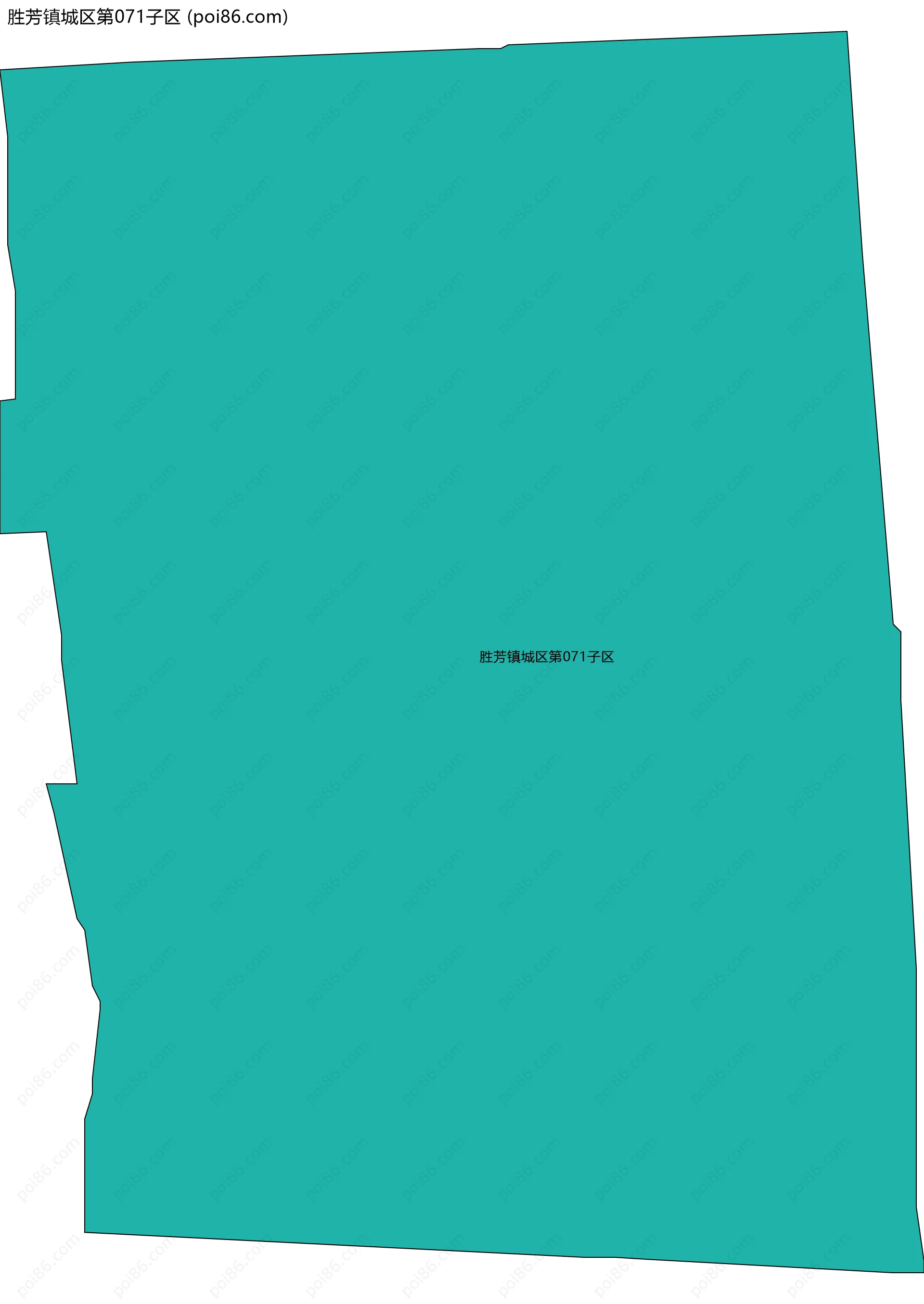 胜芳镇城区第071子区边界地图