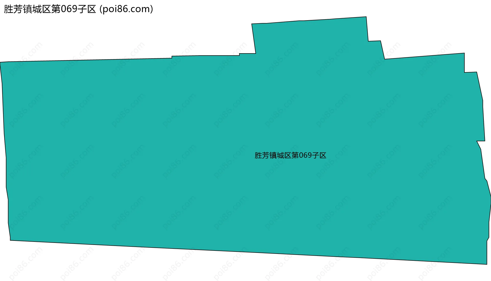 胜芳镇城区第069子区边界地图