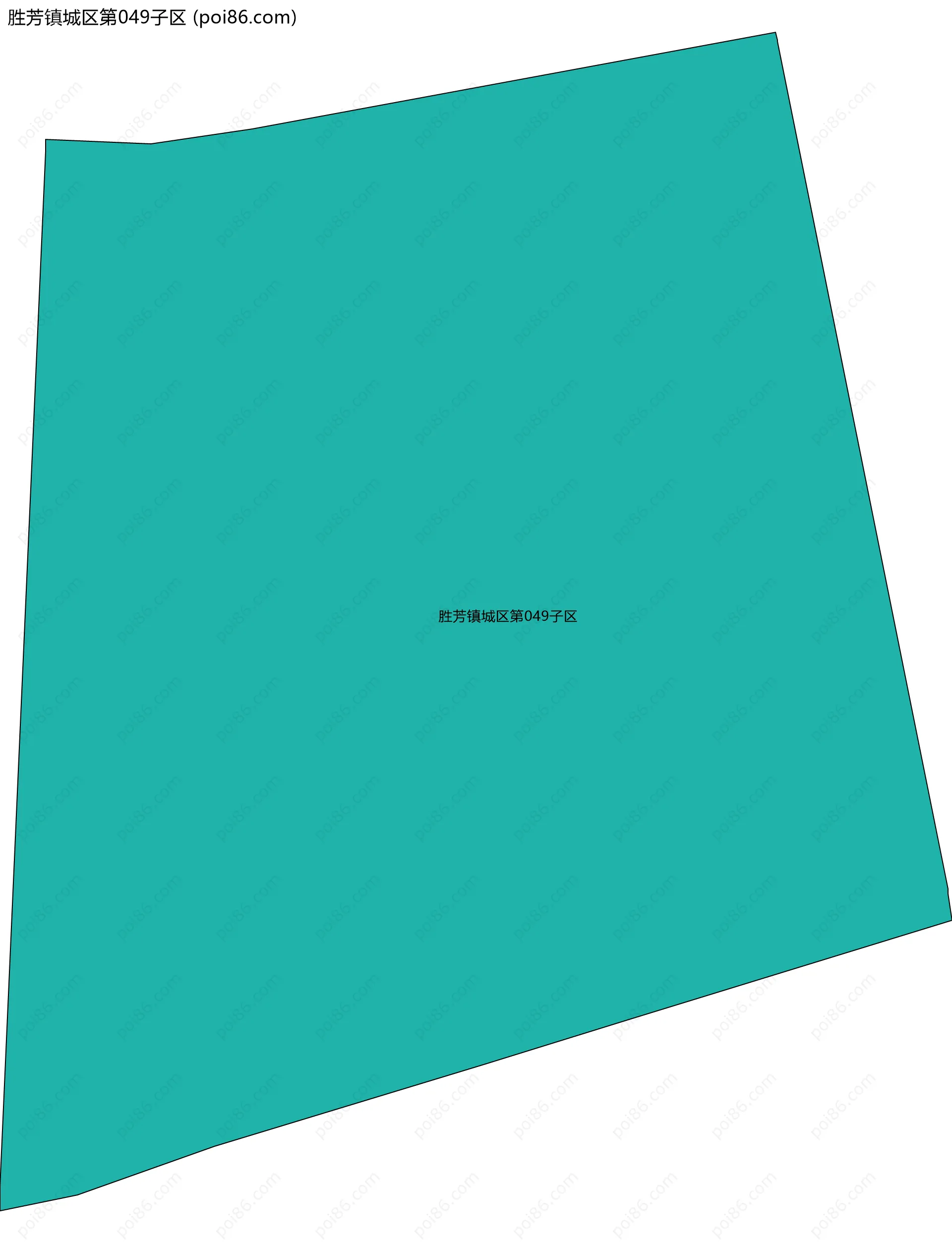 胜芳镇城区第049子区边界地图