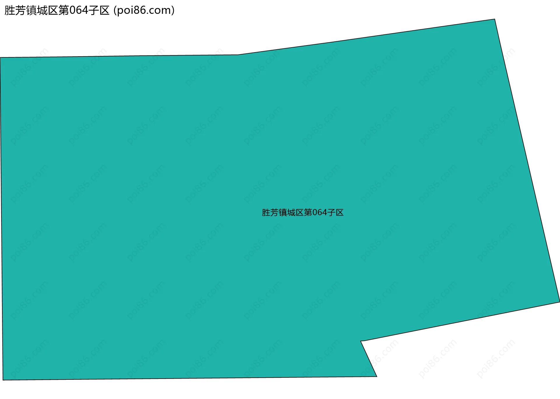 胜芳镇城区第064子区边界地图