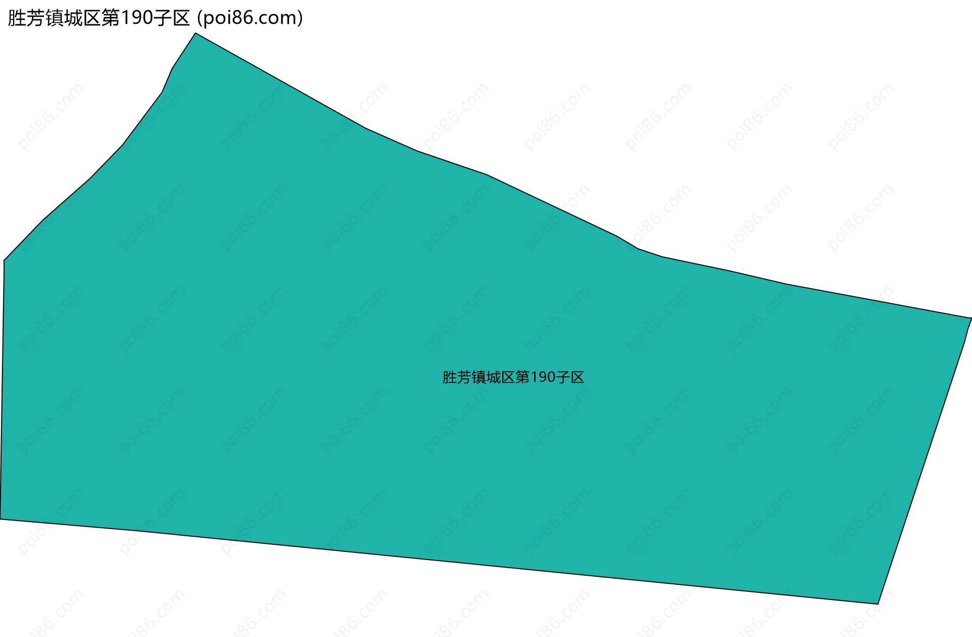 胜芳镇城区第190子区边界地图