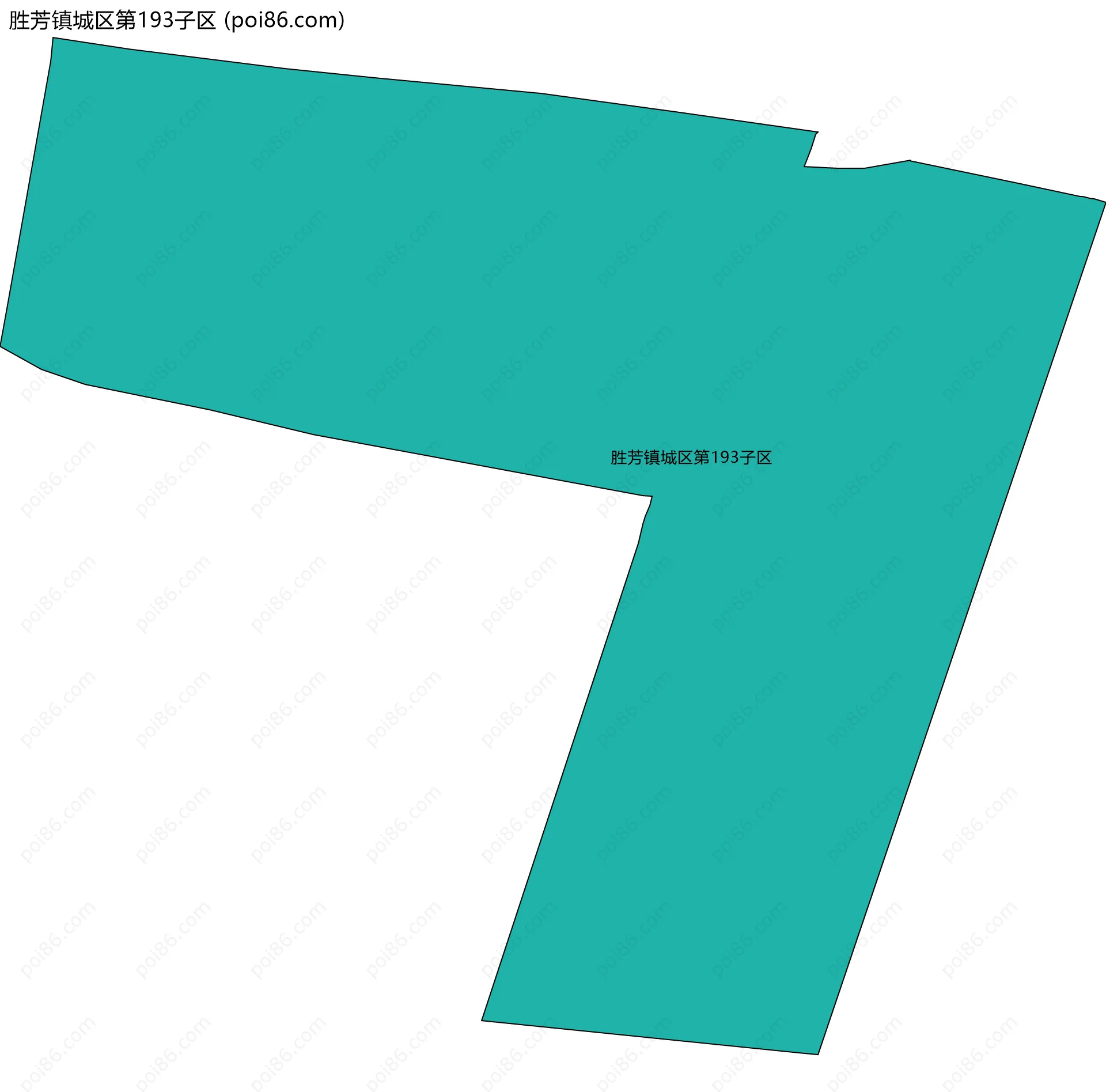 胜芳镇城区第193子区边界地图