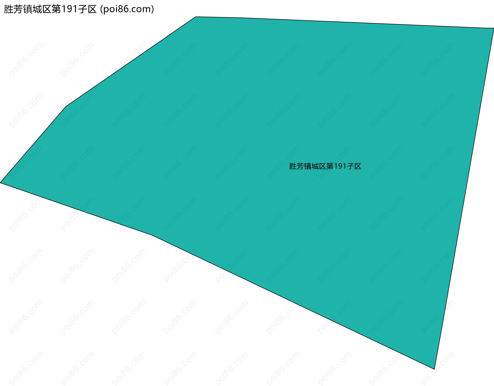 胜芳镇城区第191子区边界地图
