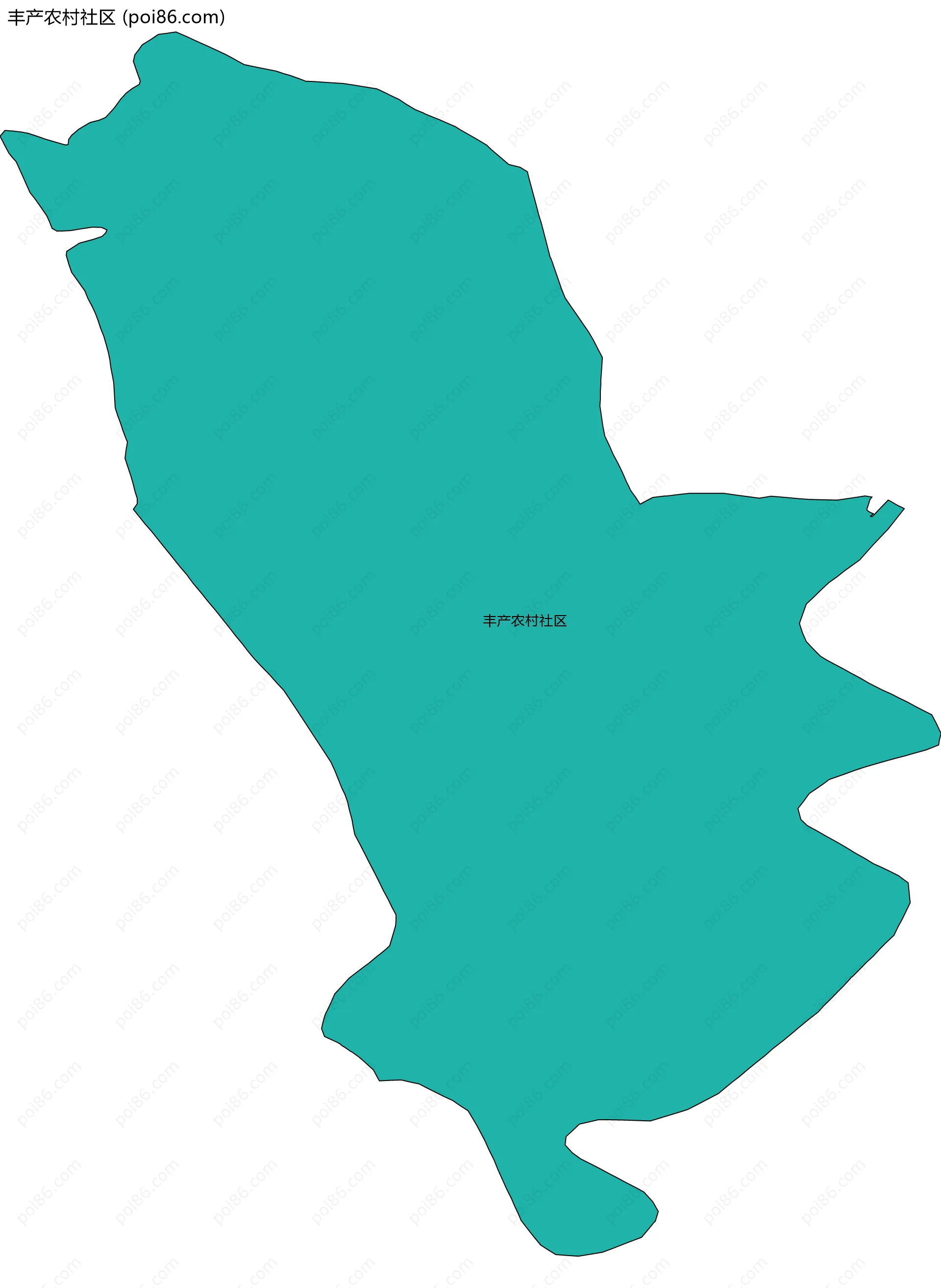 丰产农村社区边界地图