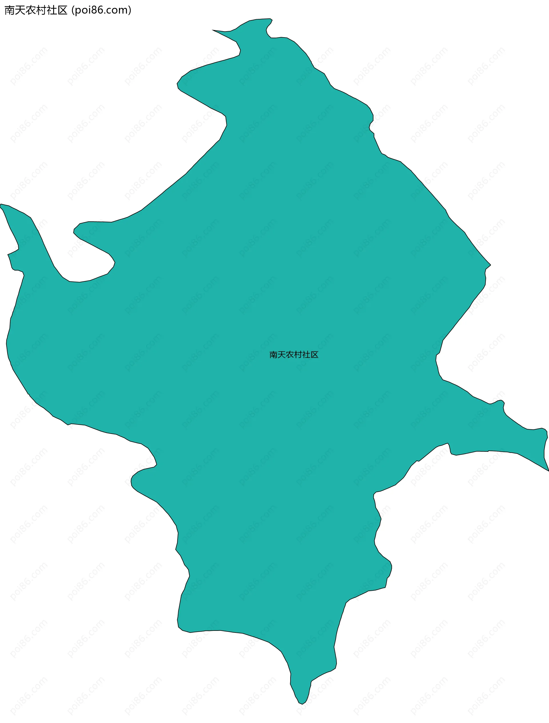 南天农村社区边界地图