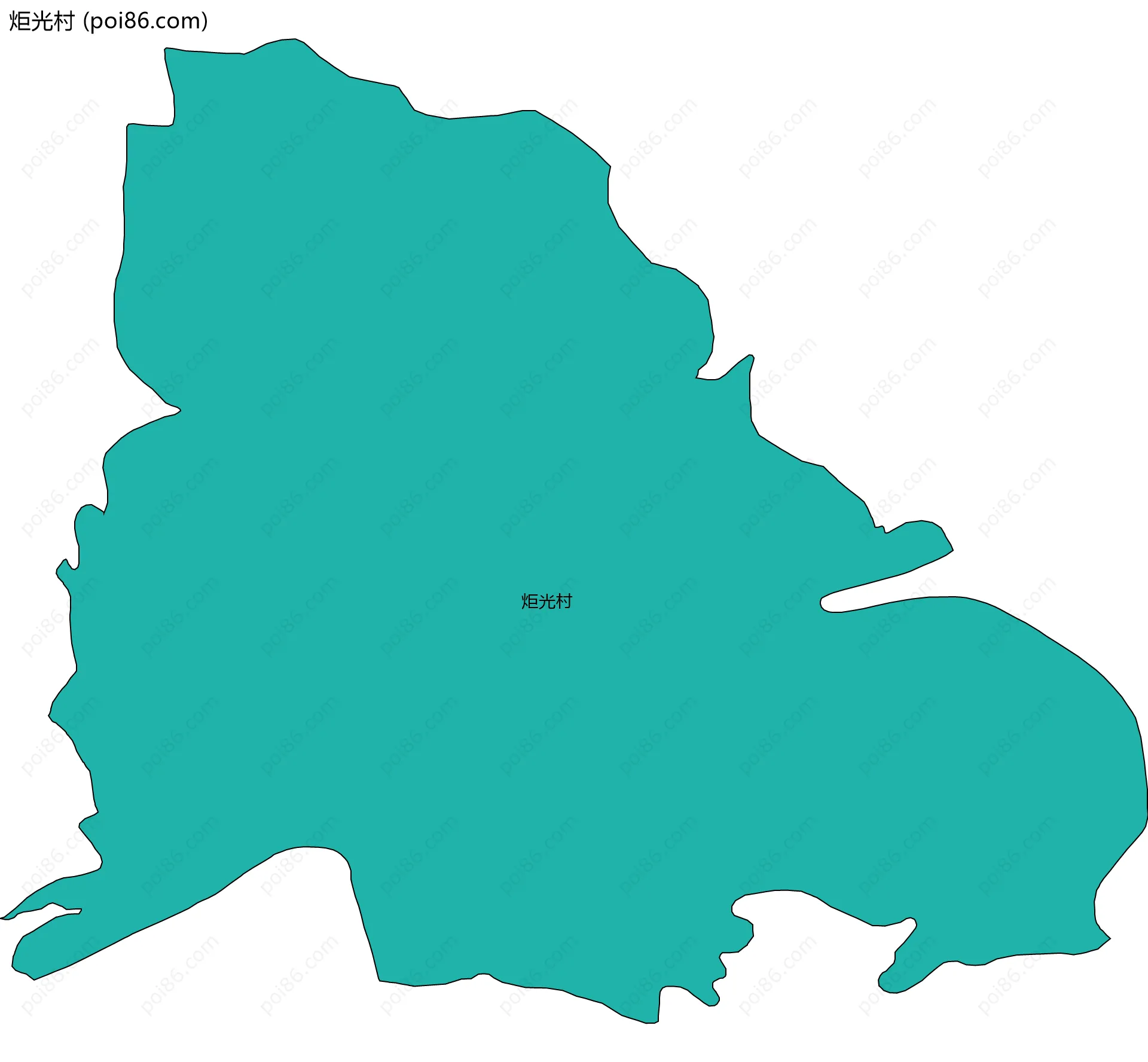 炬光村边界地图