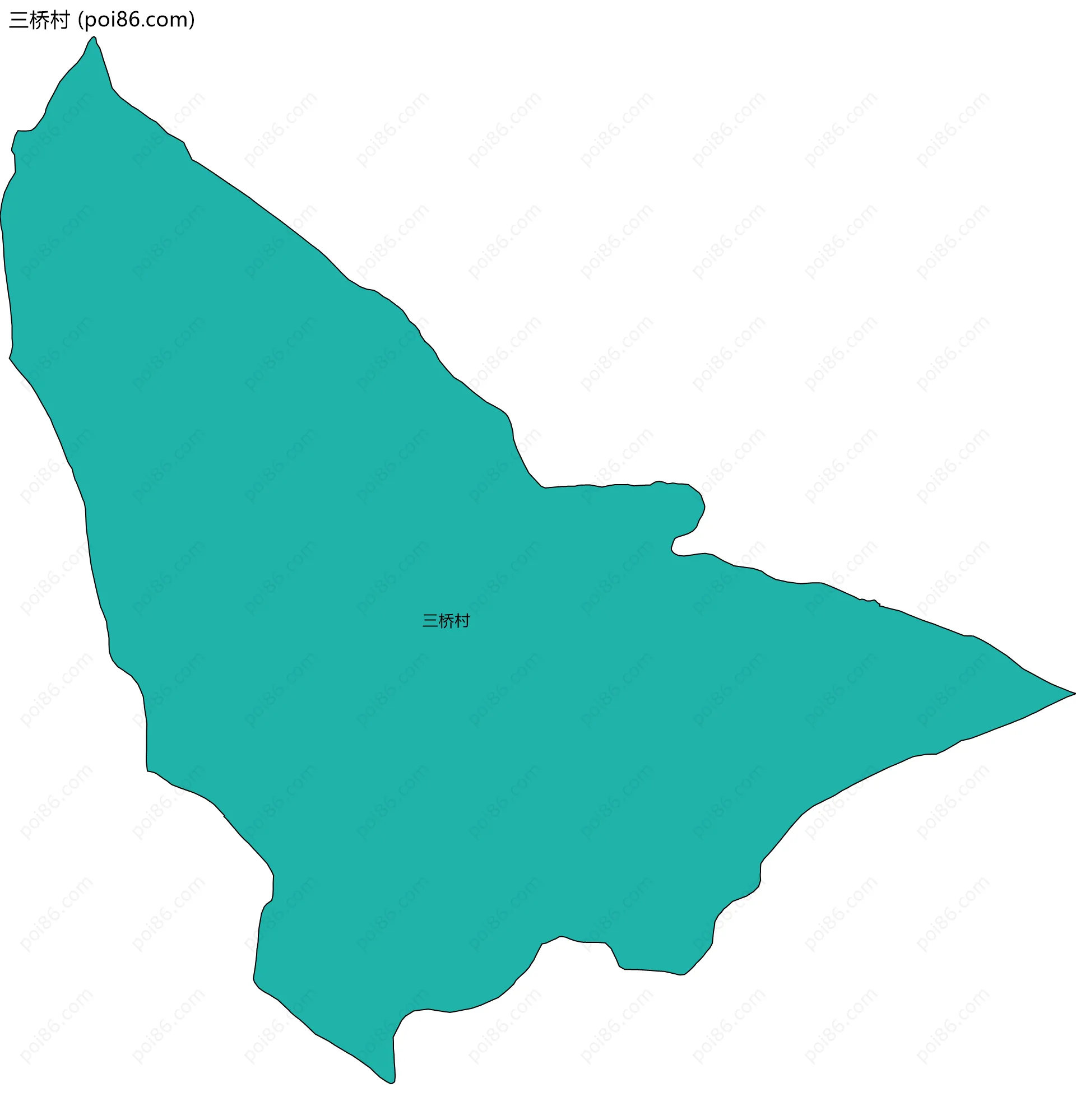 三桥村边界地图
