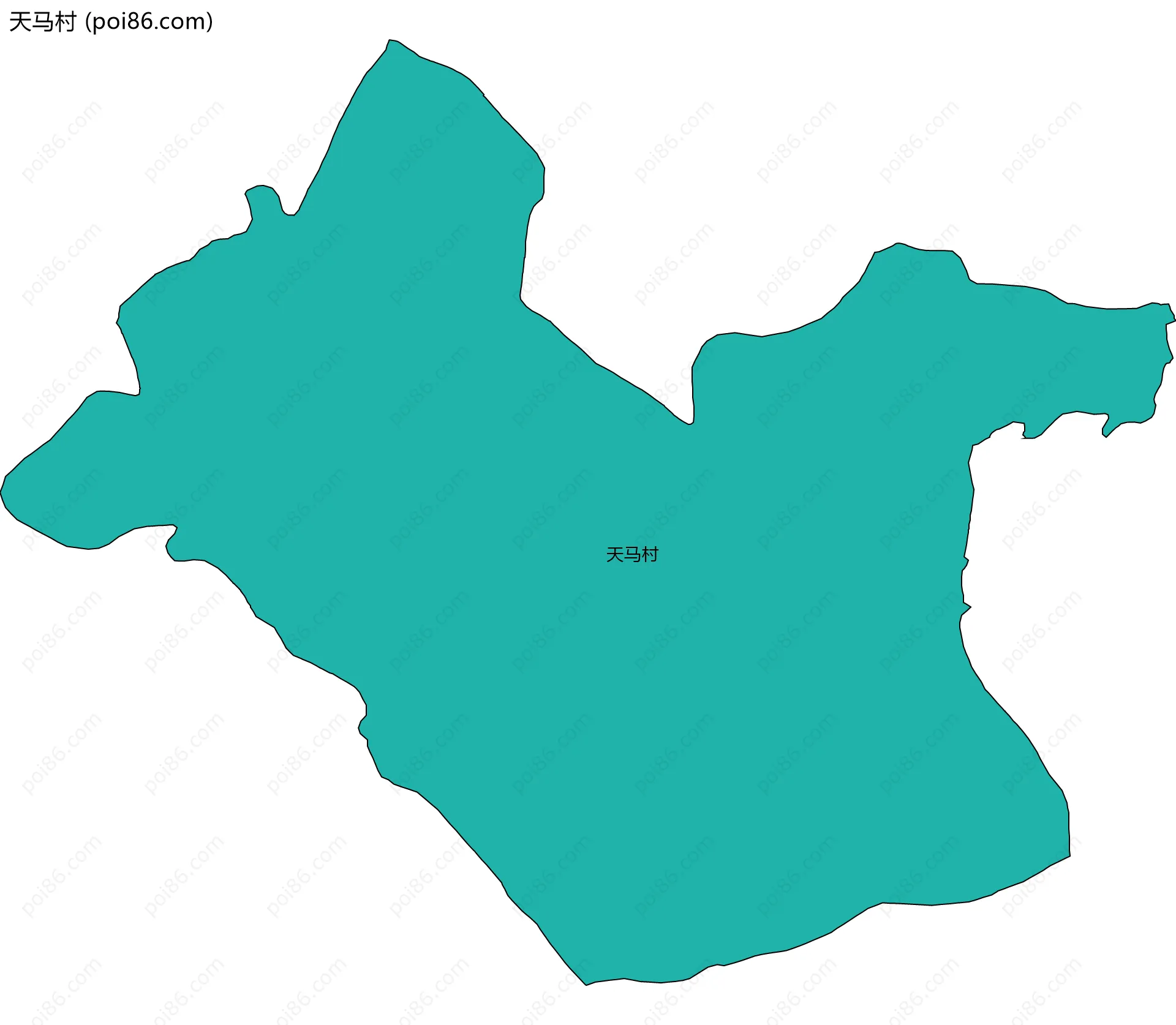 天马村边界地图