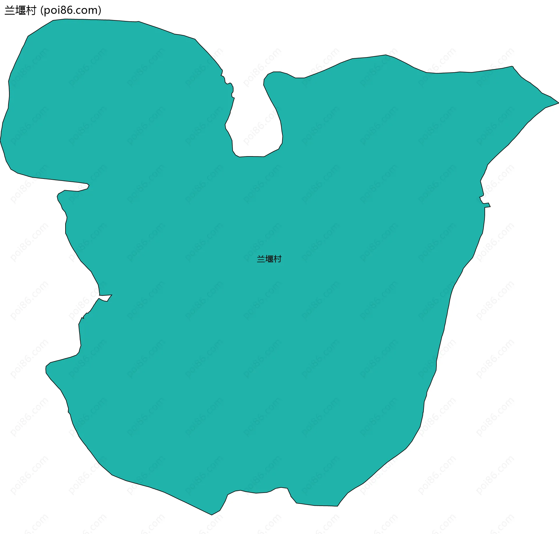 兰堰村边界地图