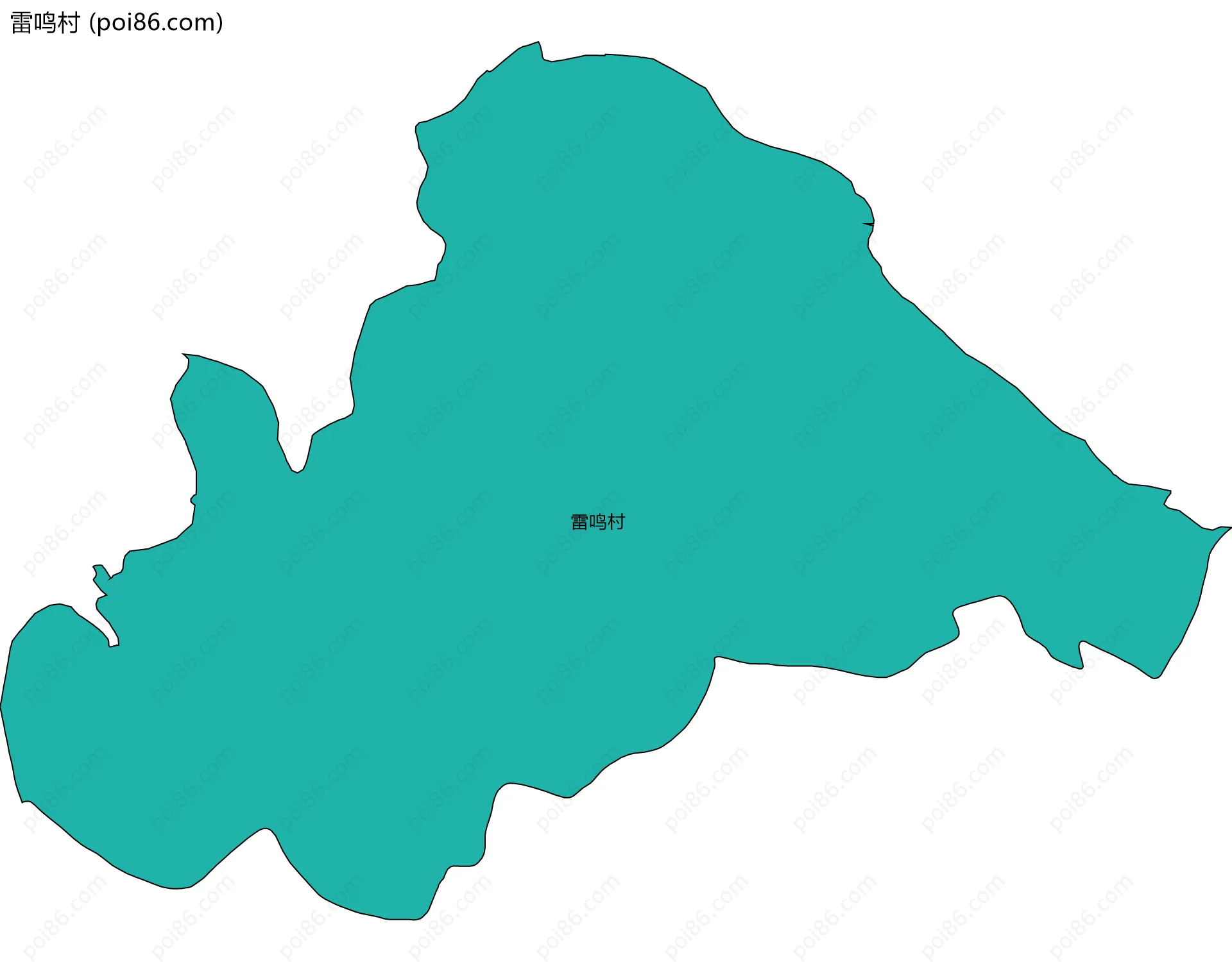 雷鸣村边界地图