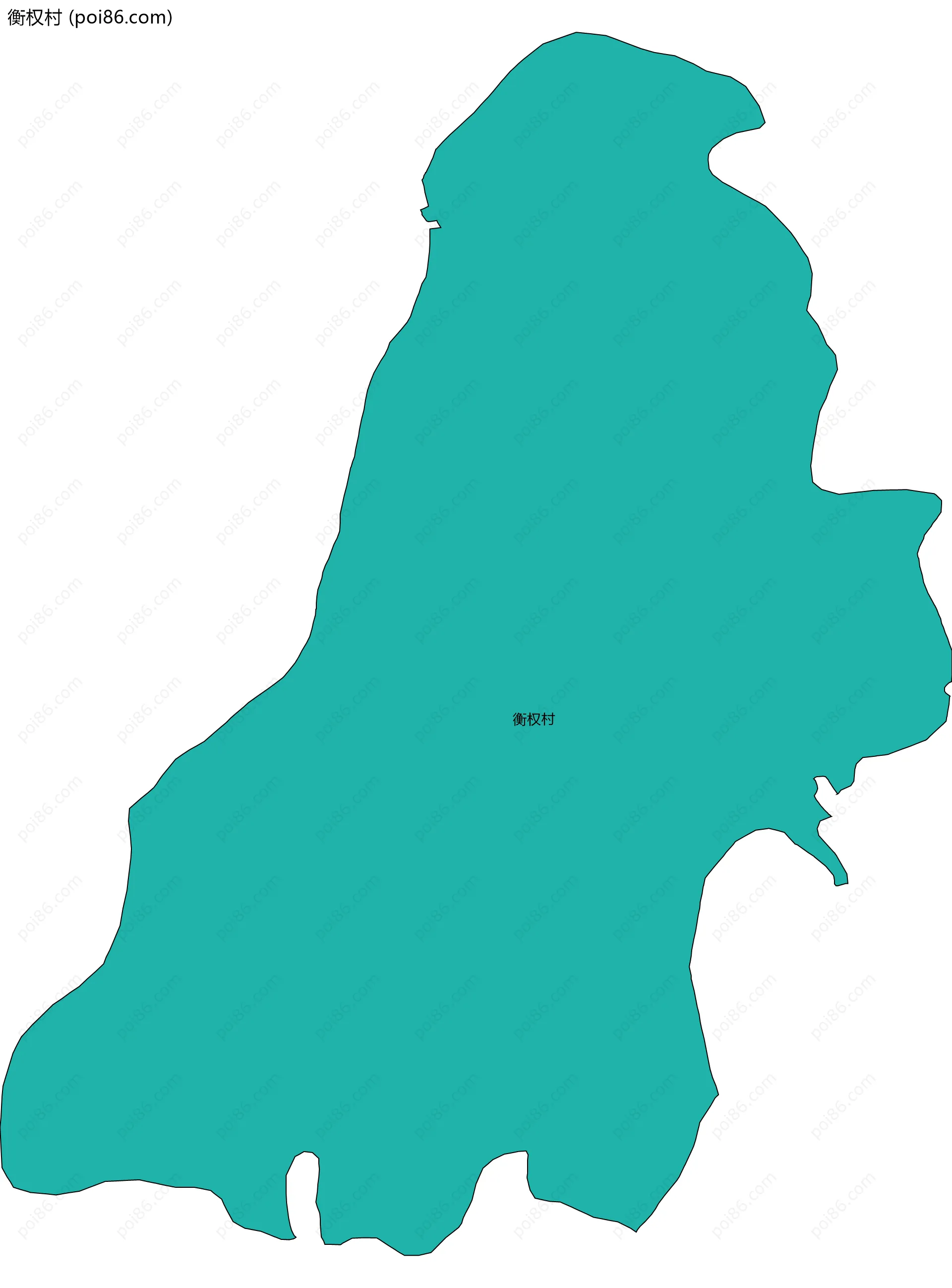 衡权村边界地图