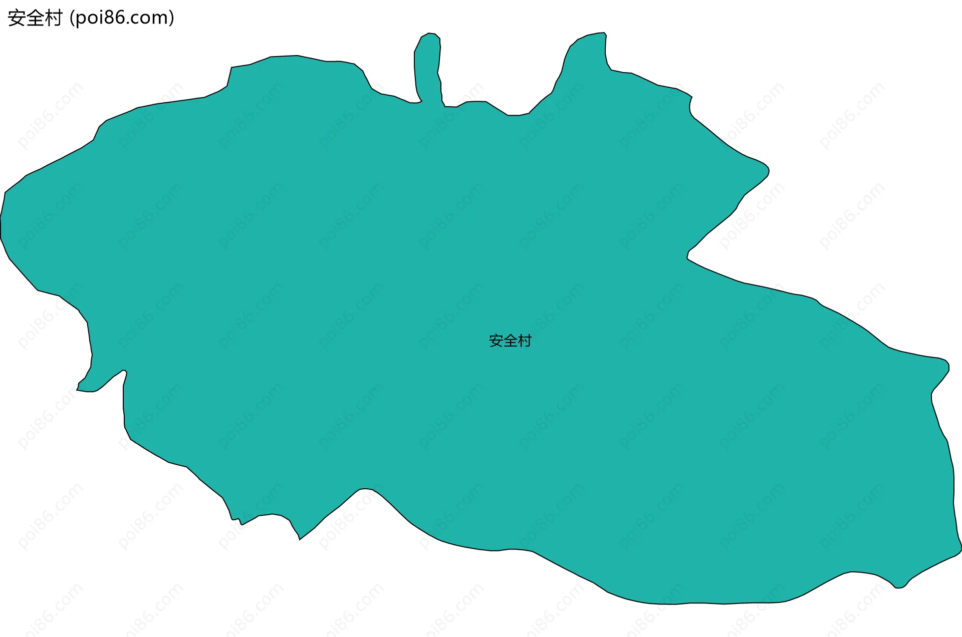 安全村边界地图