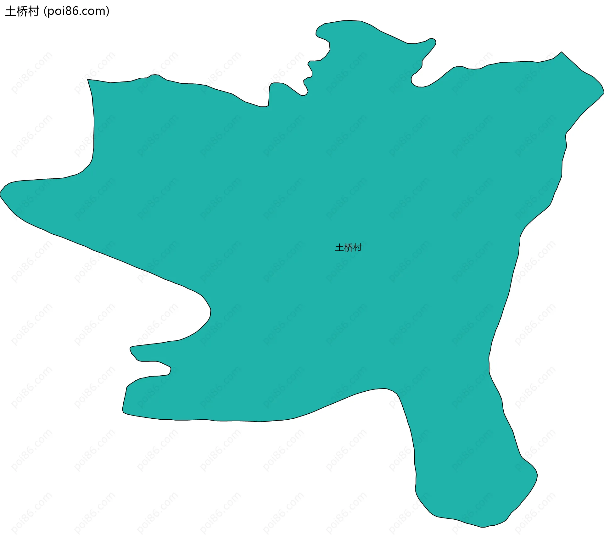 土桥村边界地图