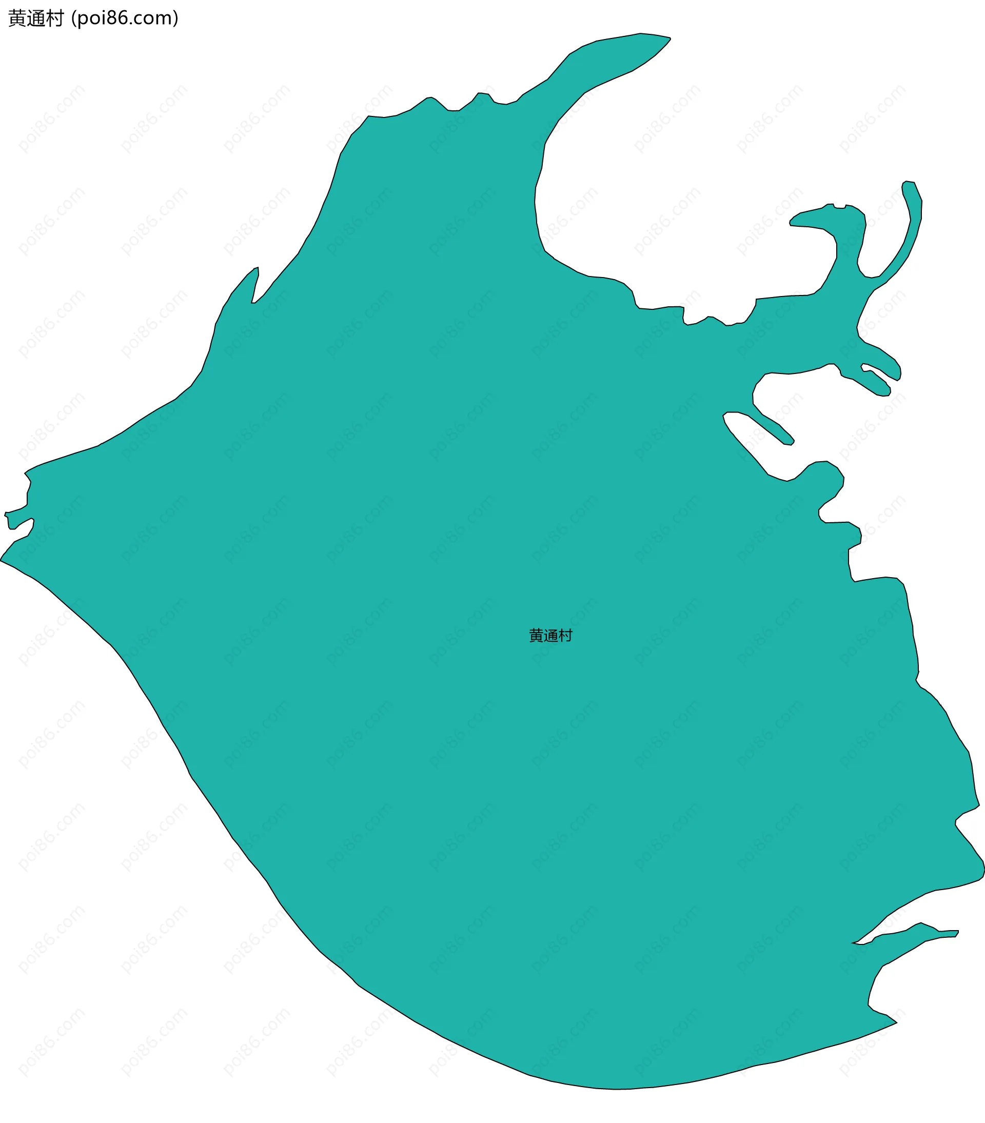 黄通村边界地图