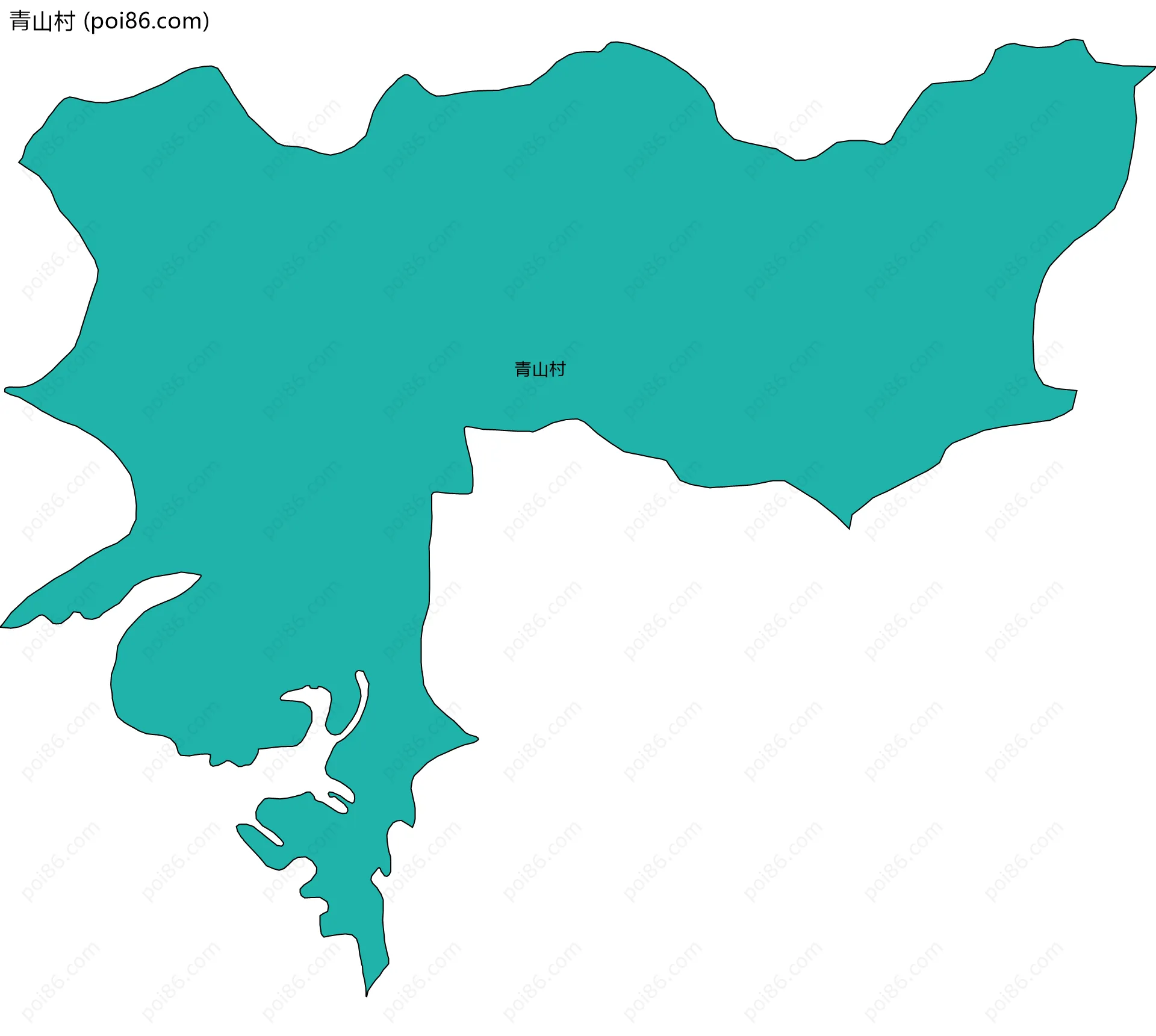 青山村边界地图