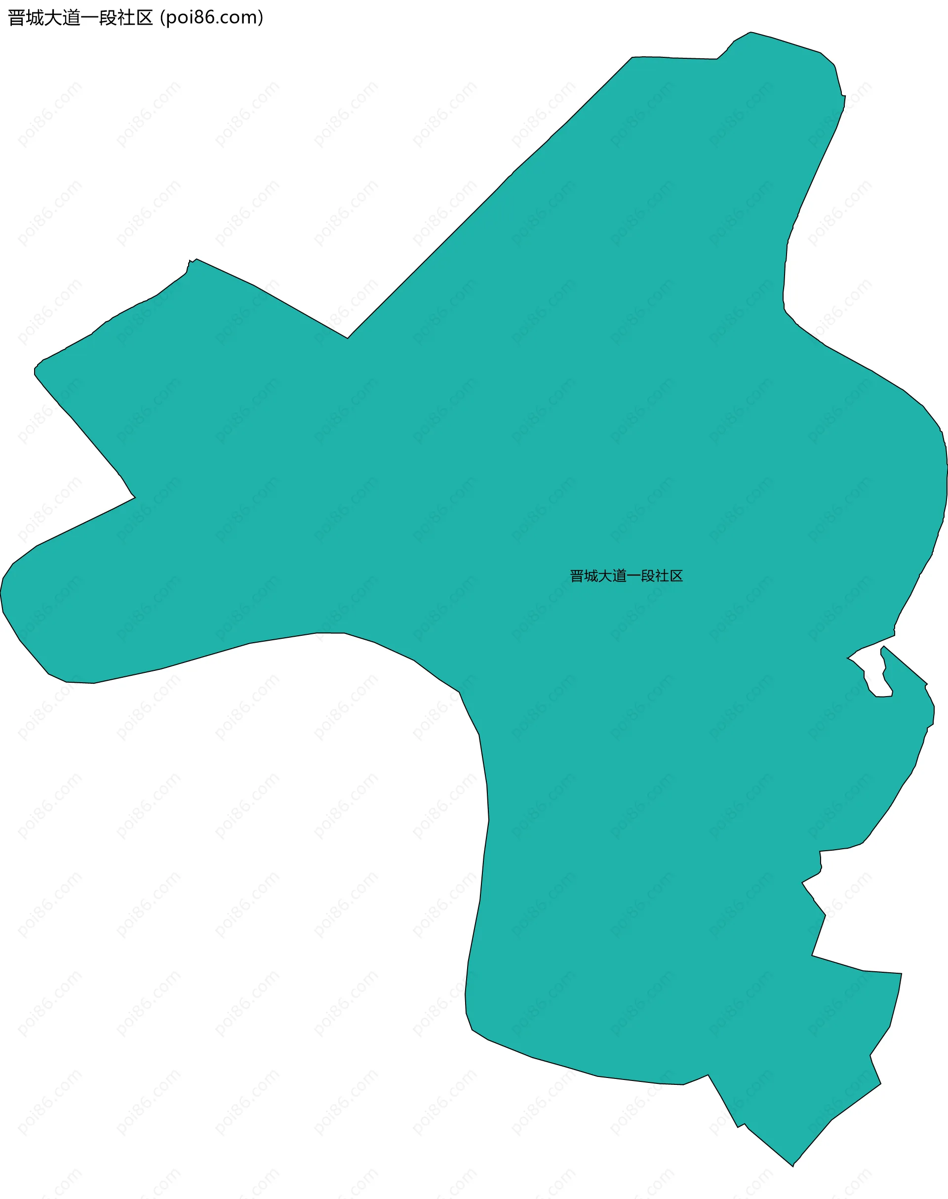 晋城大道一段社区边界地图