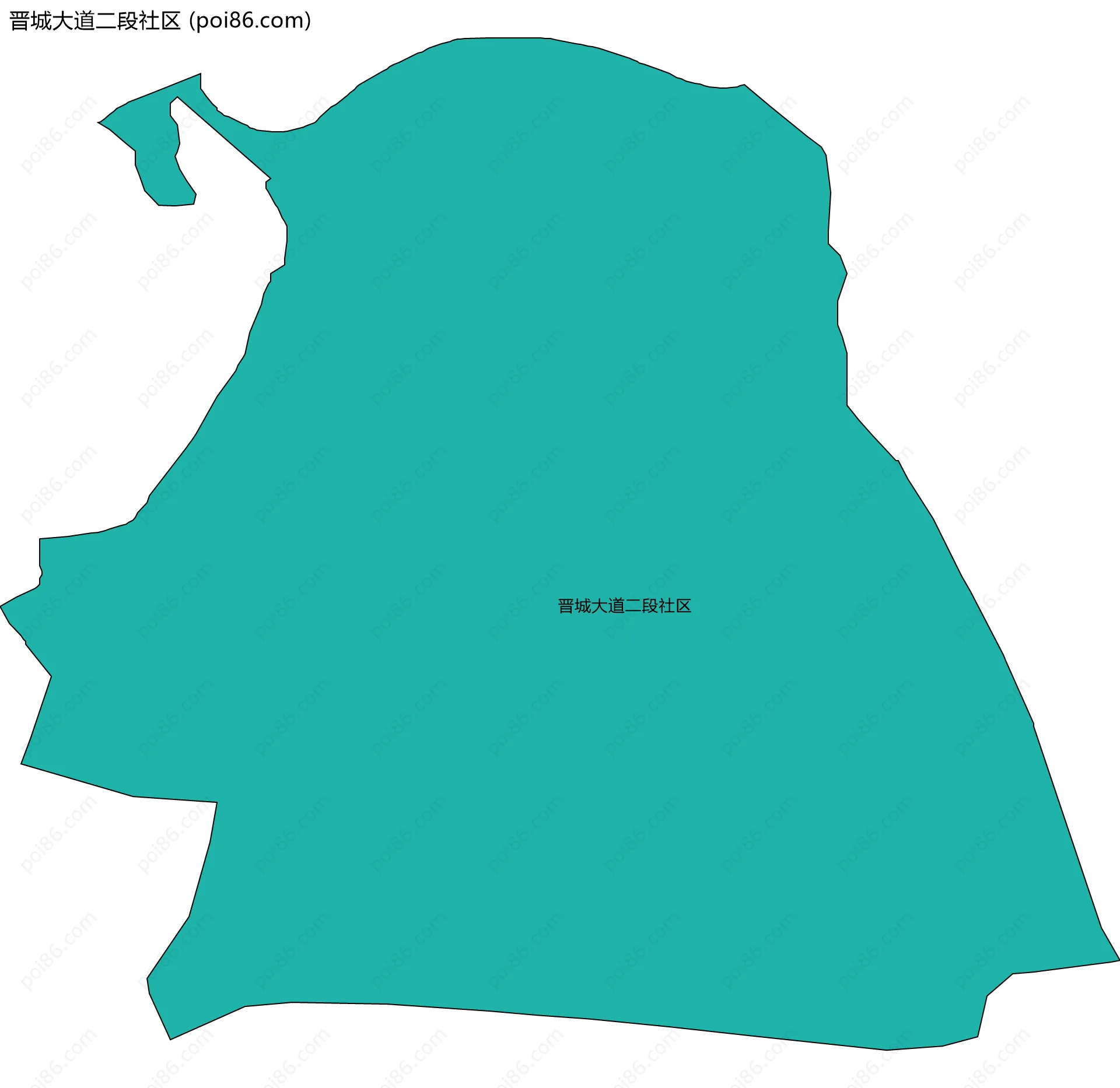 晋城大道二段社区边界地图