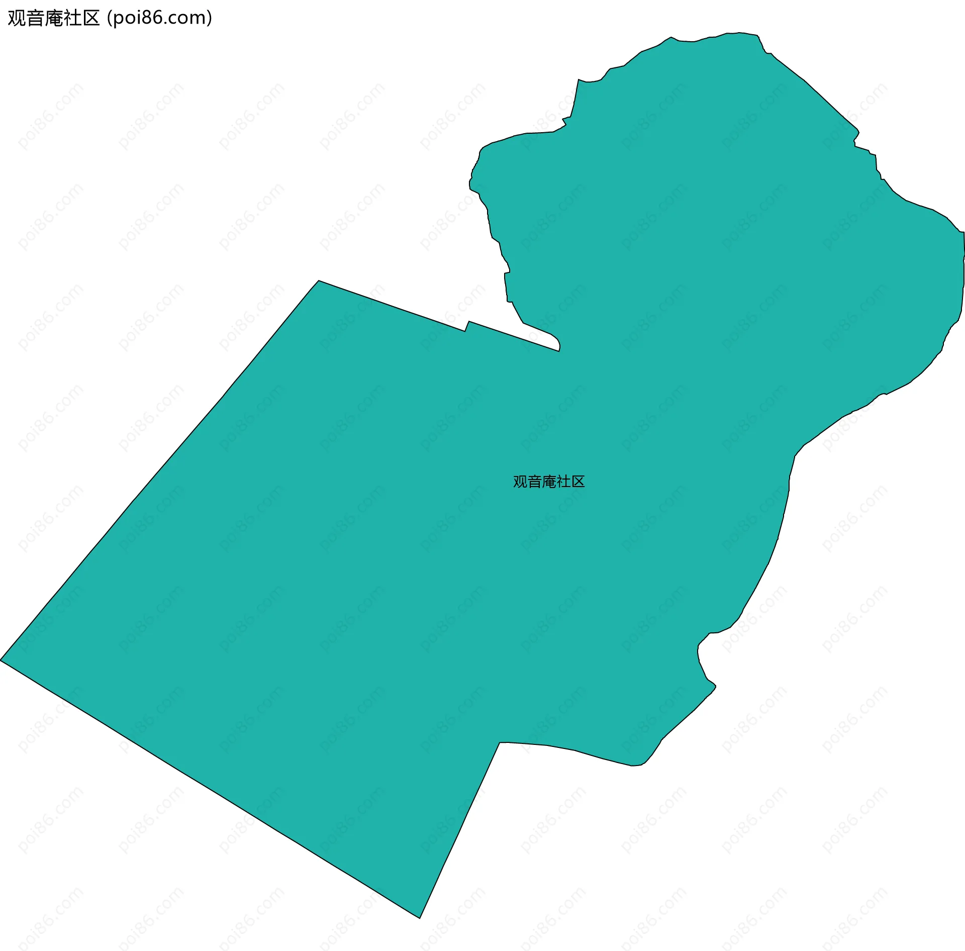 观音庵社区边界地图