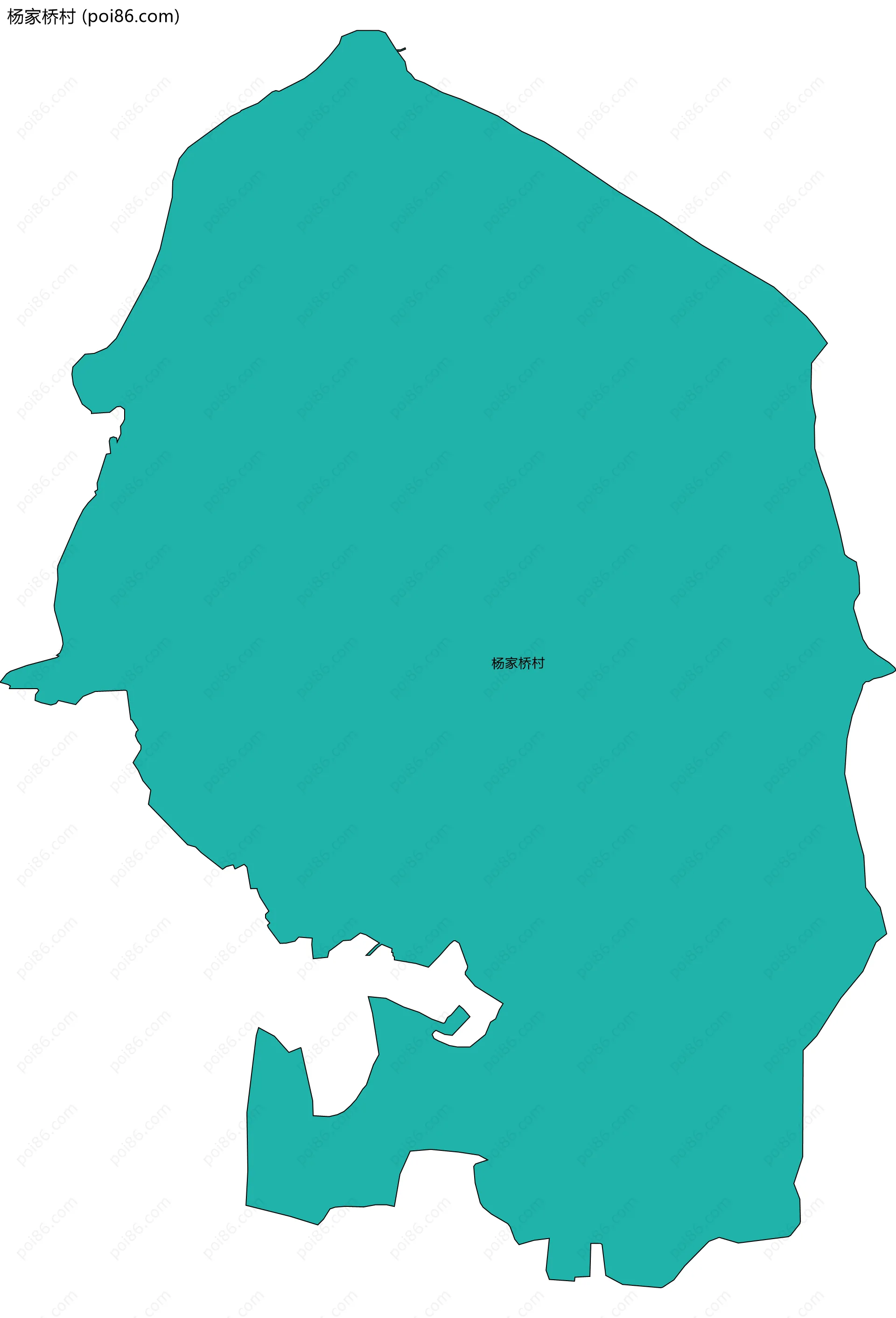 杨家桥村边界地图